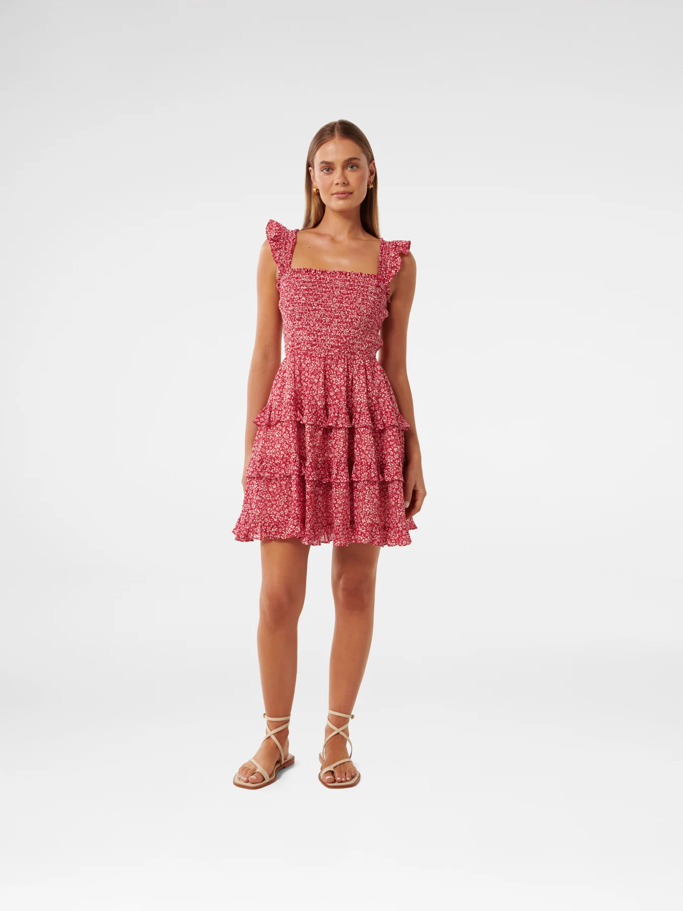 Odette Printed Cotton Mini Dress - Image 2