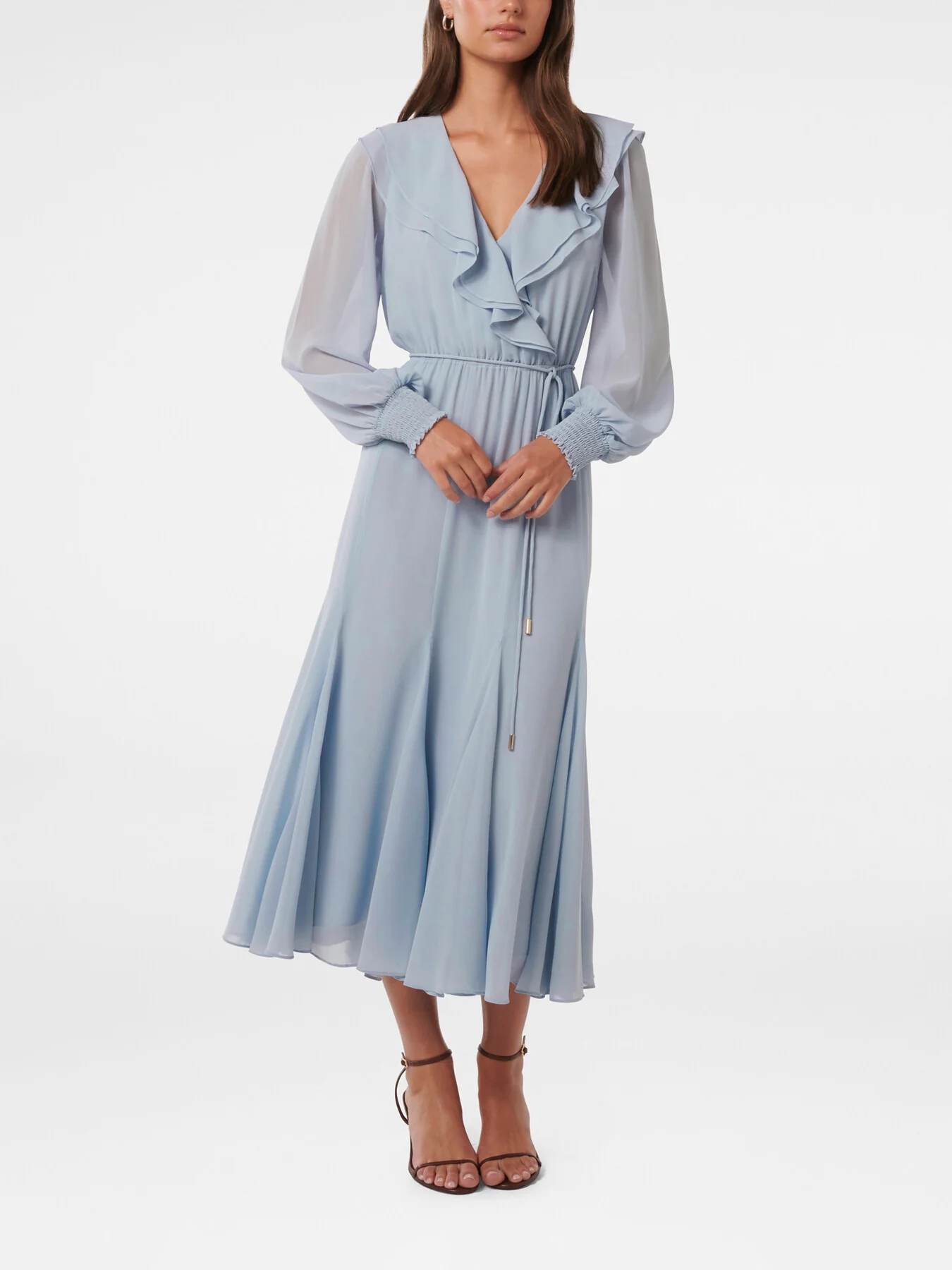 Orla Ruffle Godet Midi Dress - Image 2