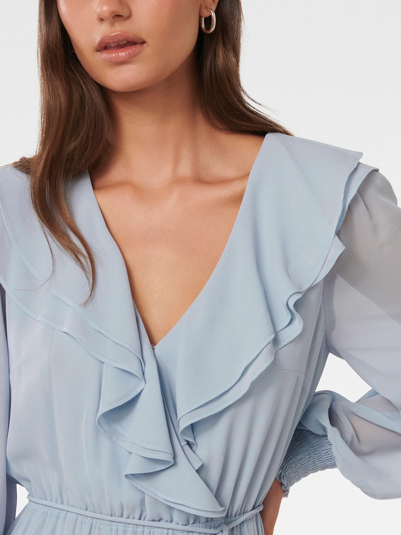 Orla Ruffle Godet Midi Dress - Image 4