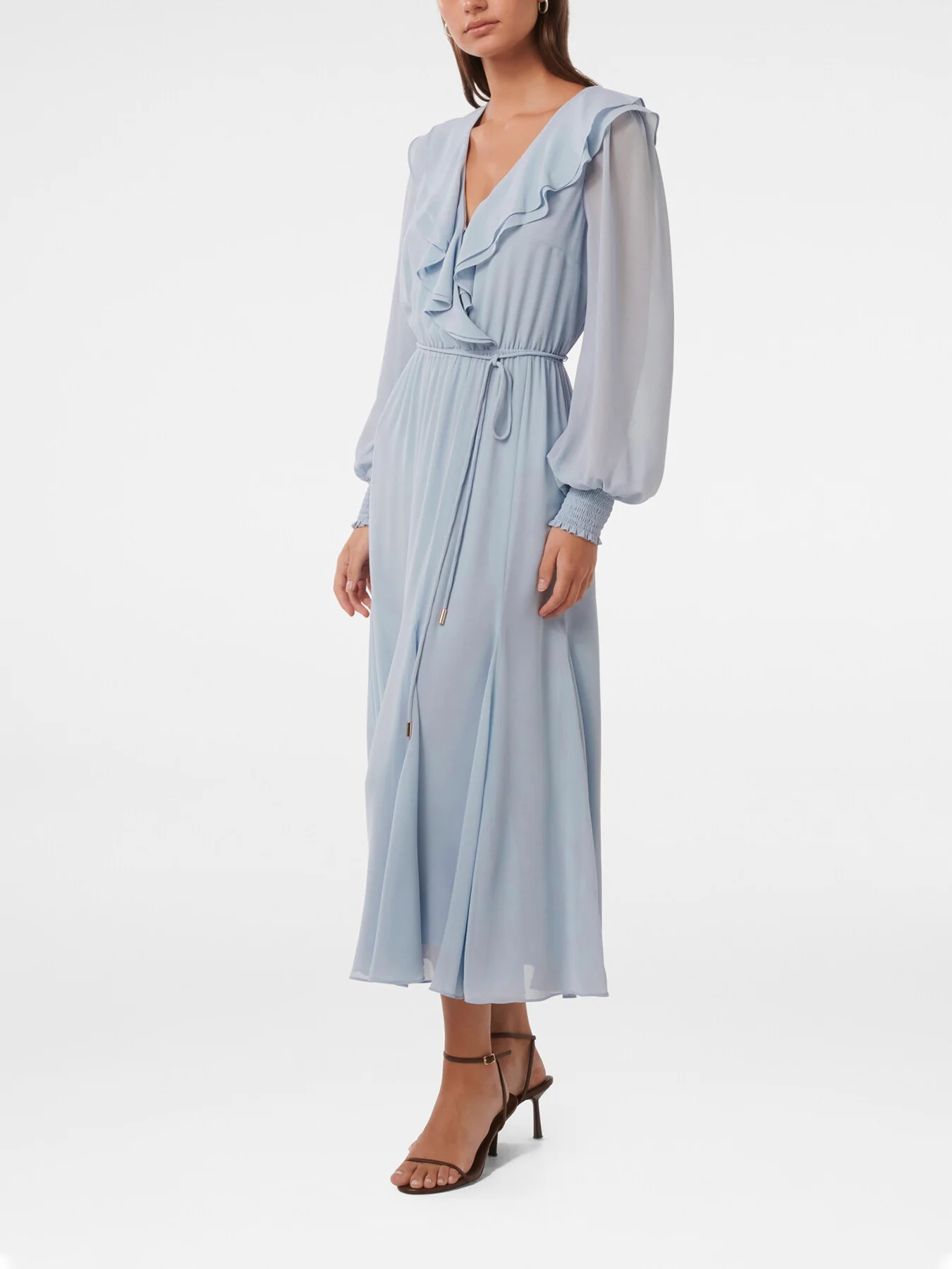 Orla Ruffle Godet Midi Dress - Image 5
