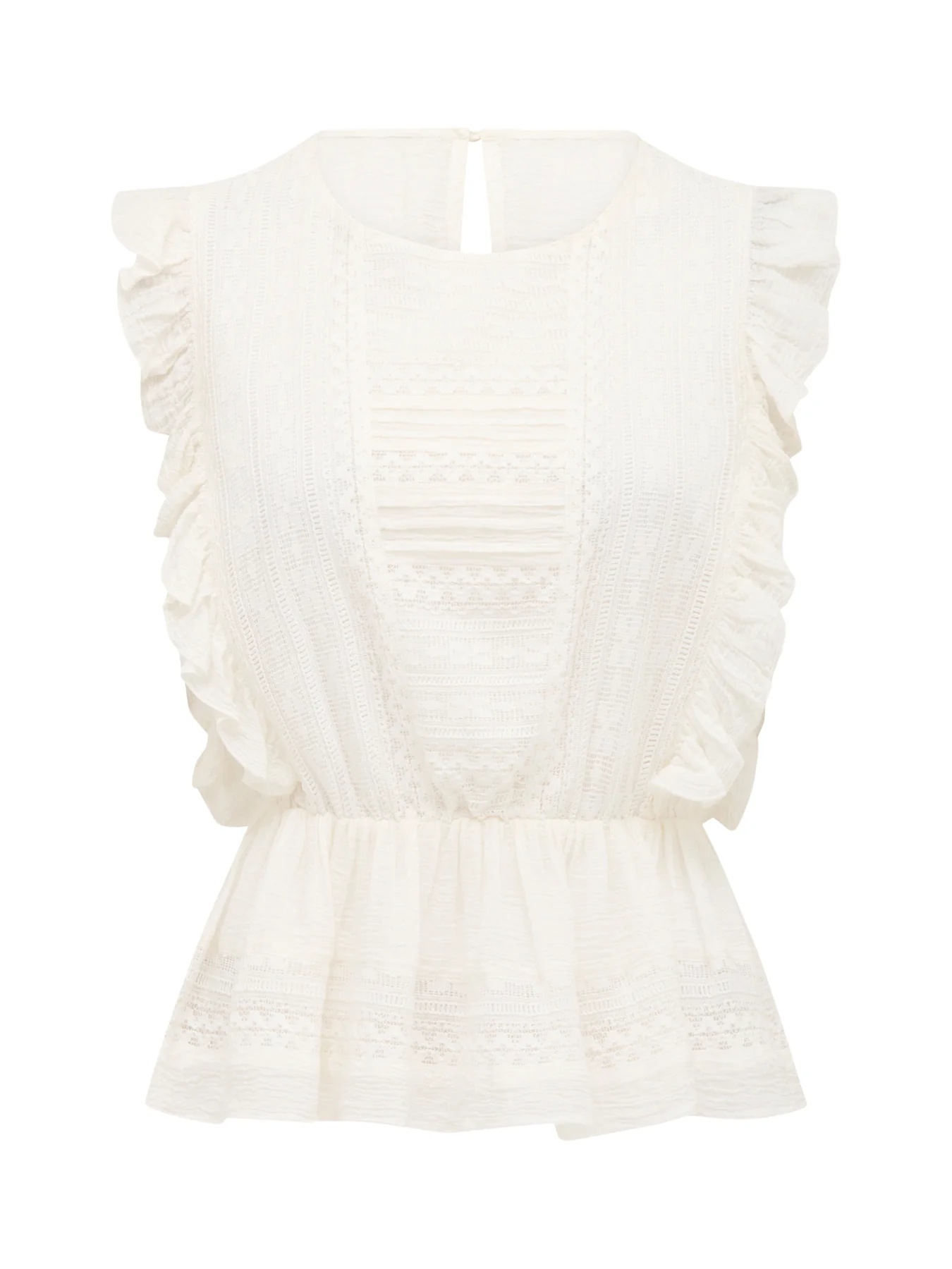 Rose Ruffle Sleeves Top