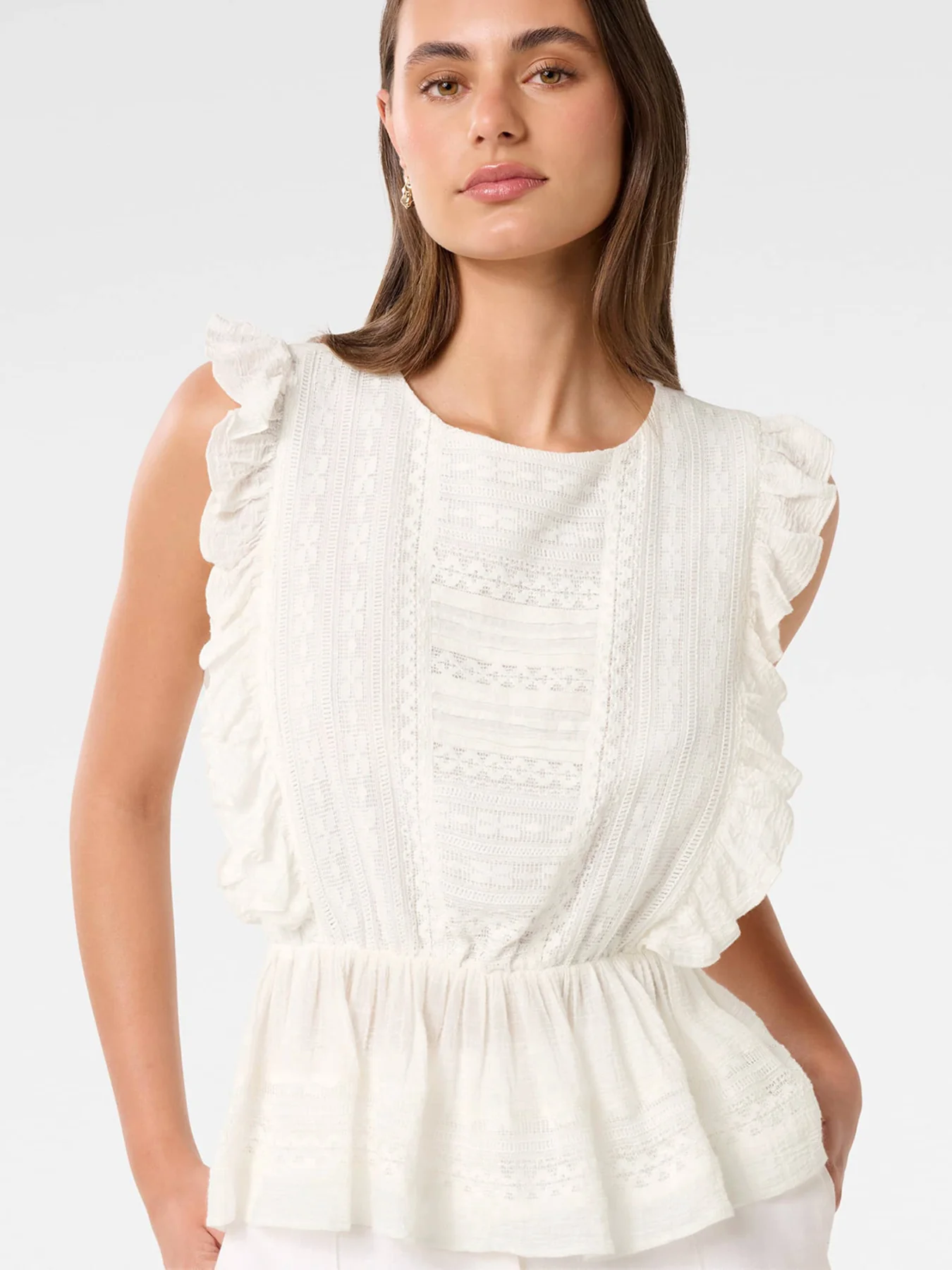 Rose Ruffle Sleeves Top - Image 3
