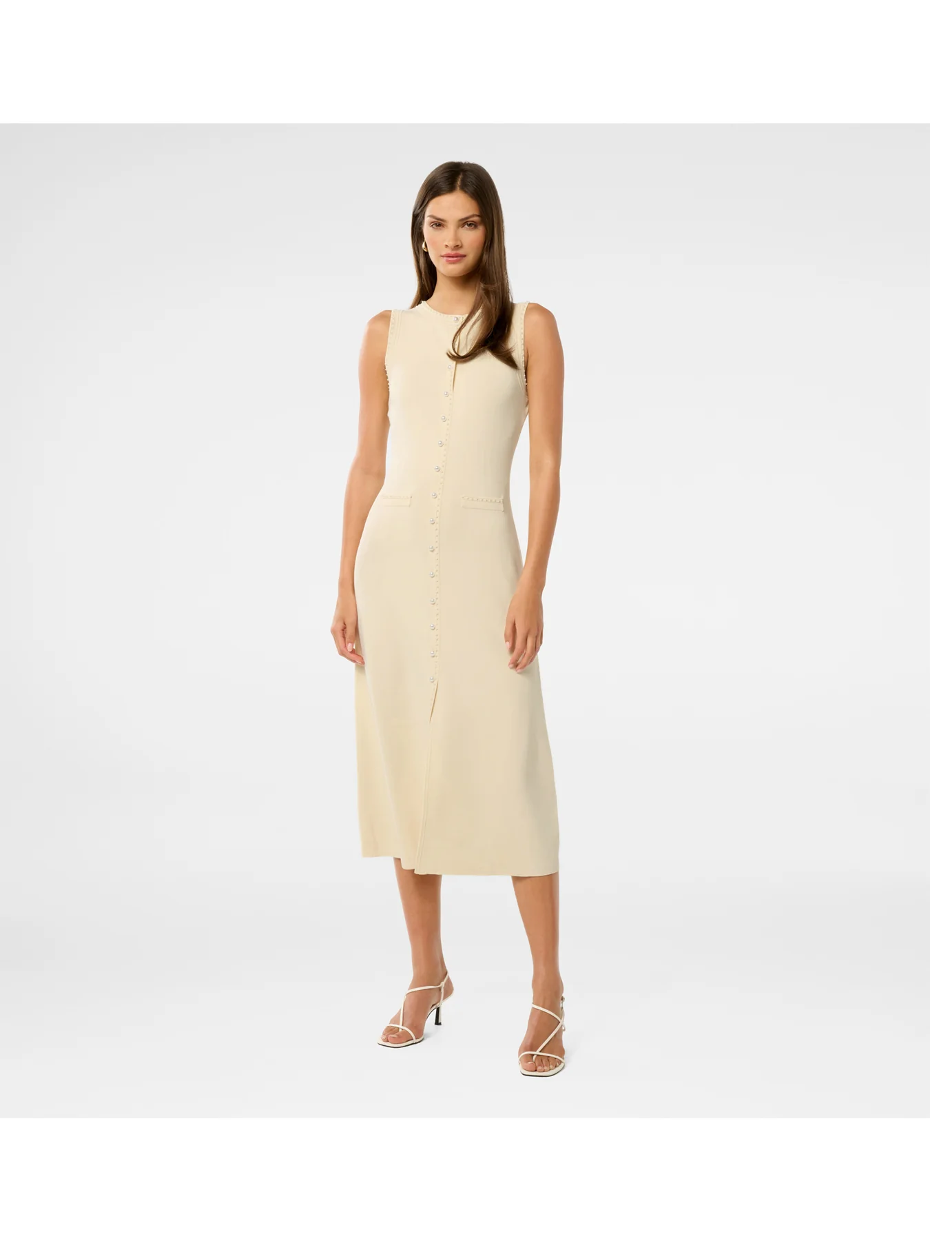 Delilah Pearl Detail Knitted Dress - Image 2