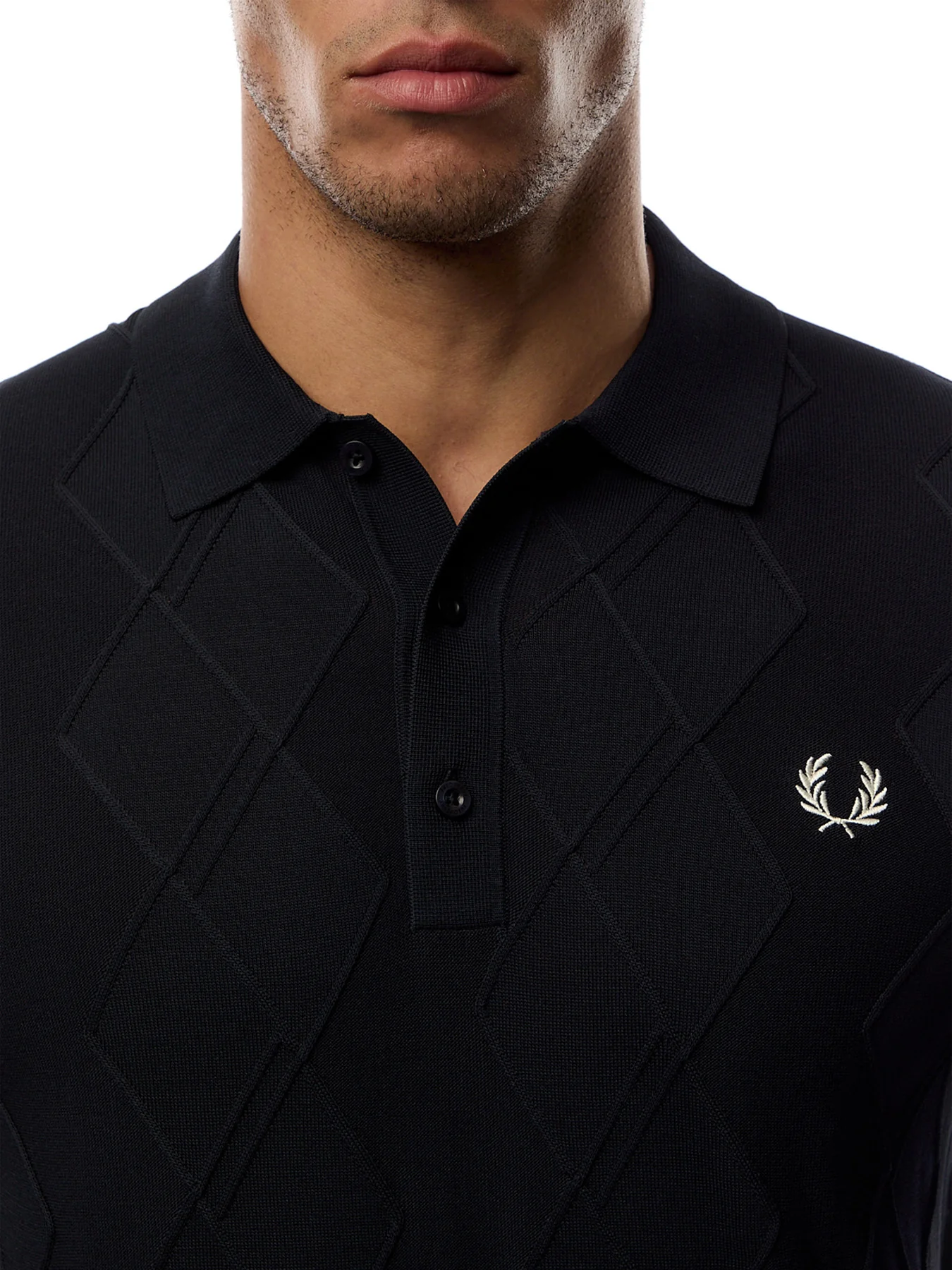 Cable Knitted Polo Shirt - Image 3