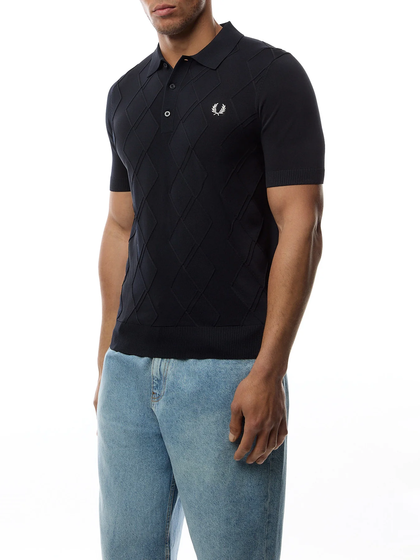 Cable Knitted Polo Shirt - Image 4