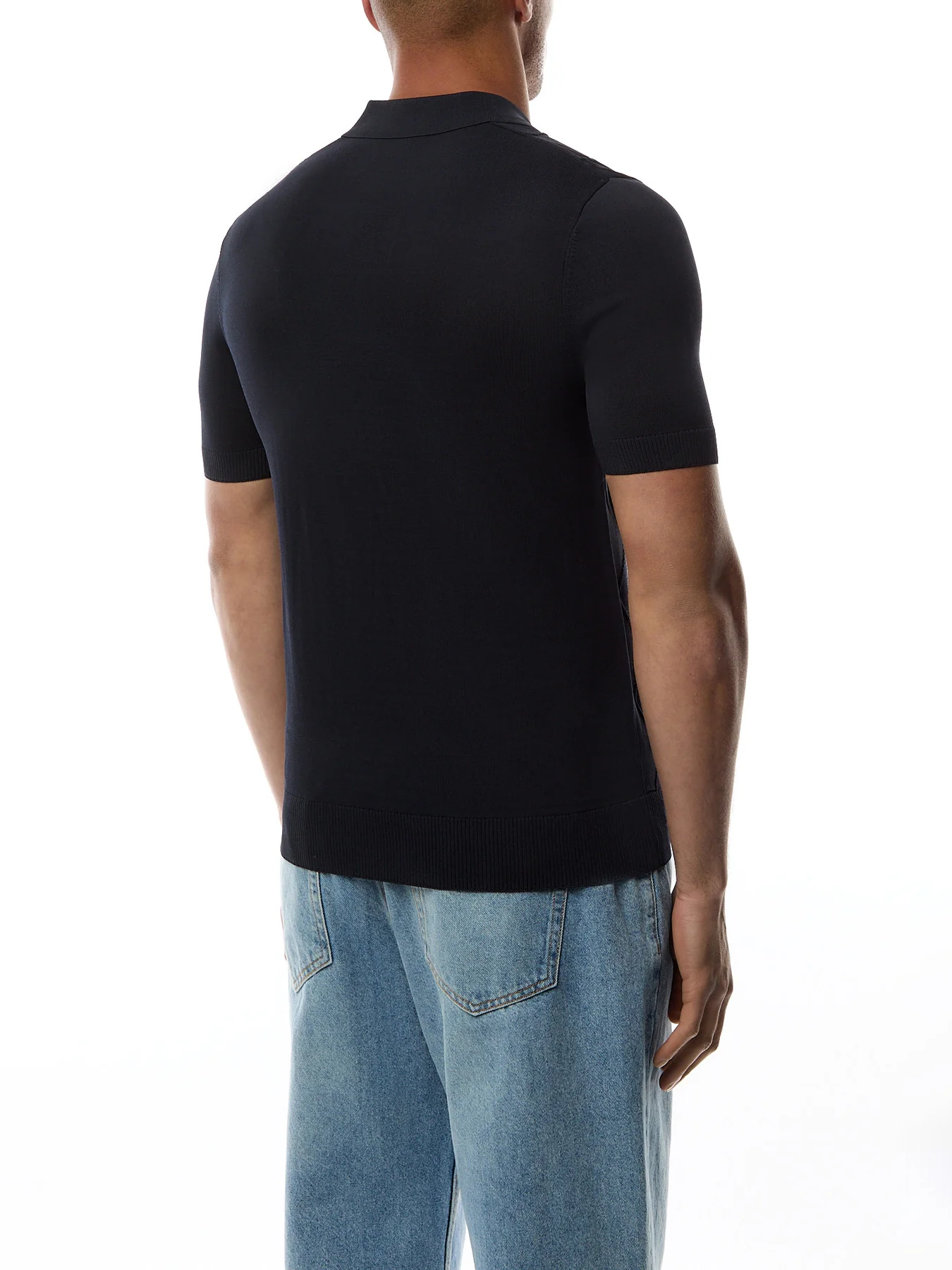 Cable Knitted Polo Shirt - Image 5