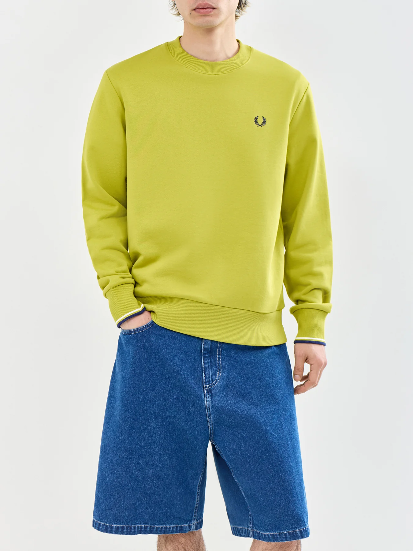 Crew Neck Sweatshirt Blue - Image 4