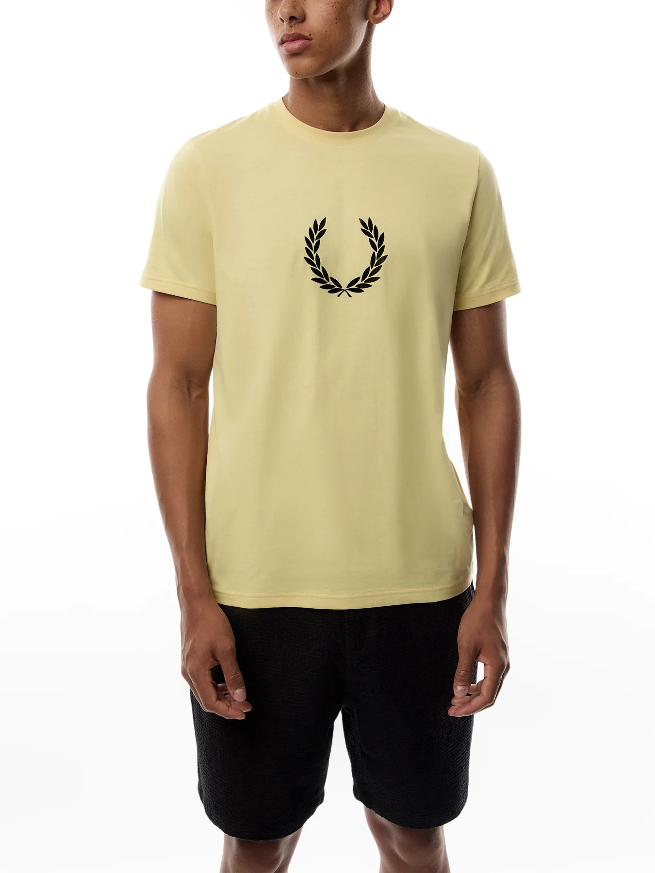 Flocked Laurel Wreath Gra Tee - Image 2