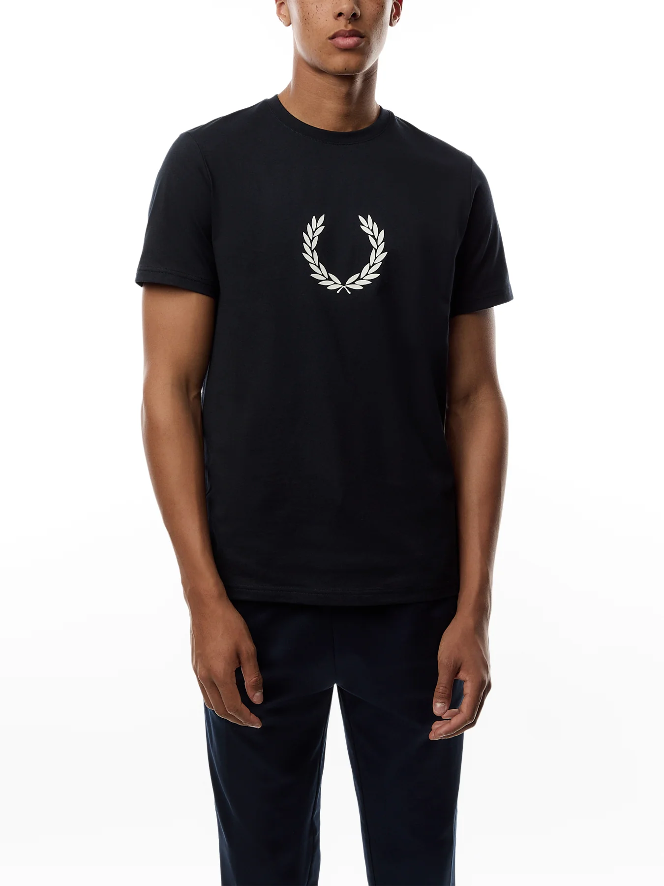 Flocked Laurel Wreath Gra Tee - Image 4