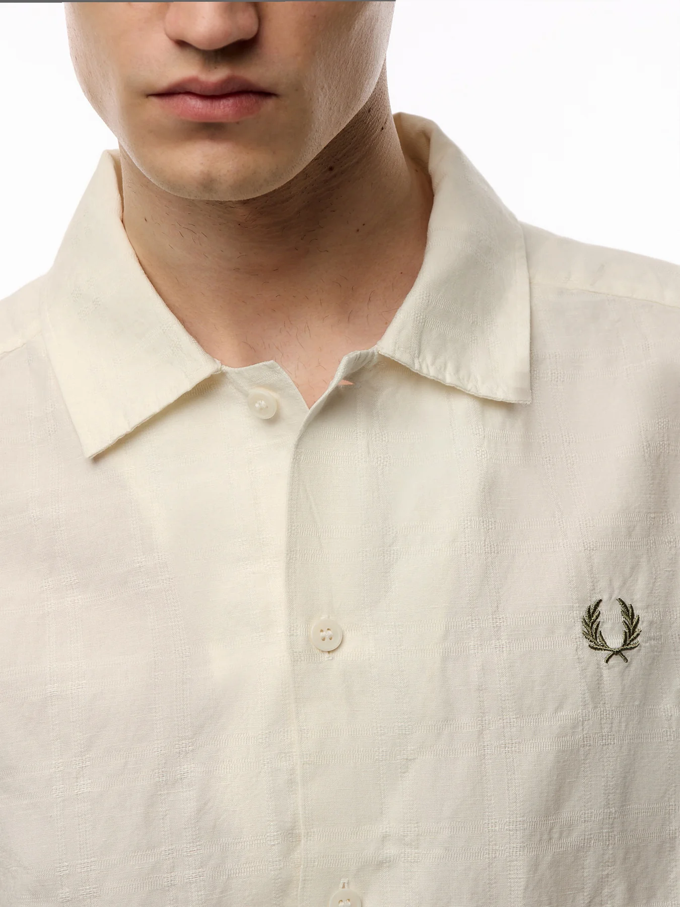 Jacquard Linen Blend S/S Shirt - Image 3