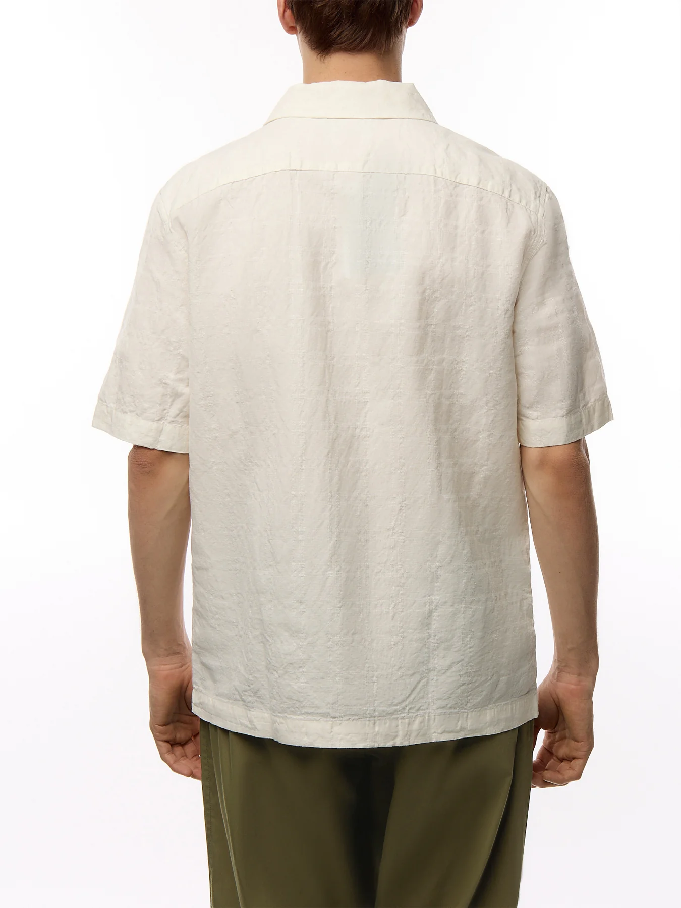 Jacquard Linen Blend S/S Shirt - Image 5
