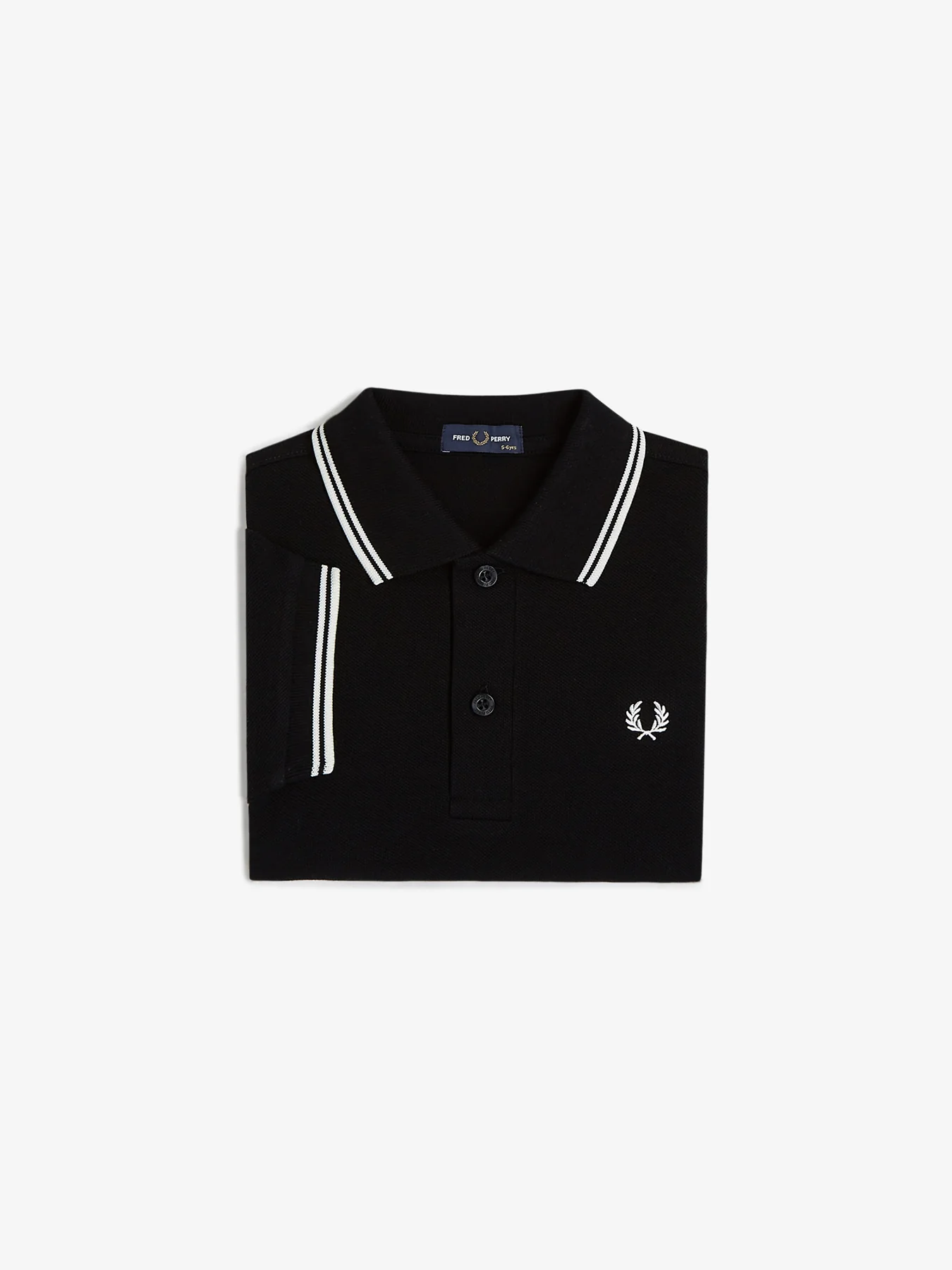 Long Sleeve Twin Tipped Polo Shirt Cotton Black - Image 4