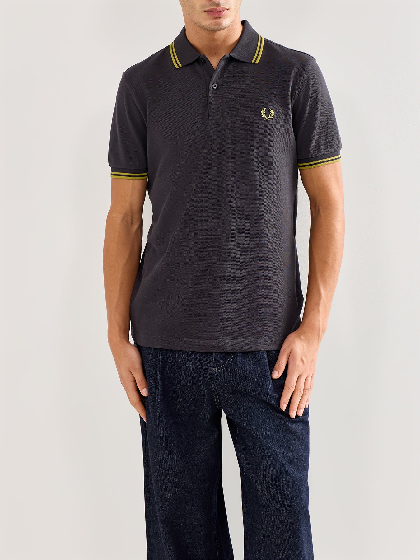 Twin Tipped Polo Shirt Black/White - Image 4