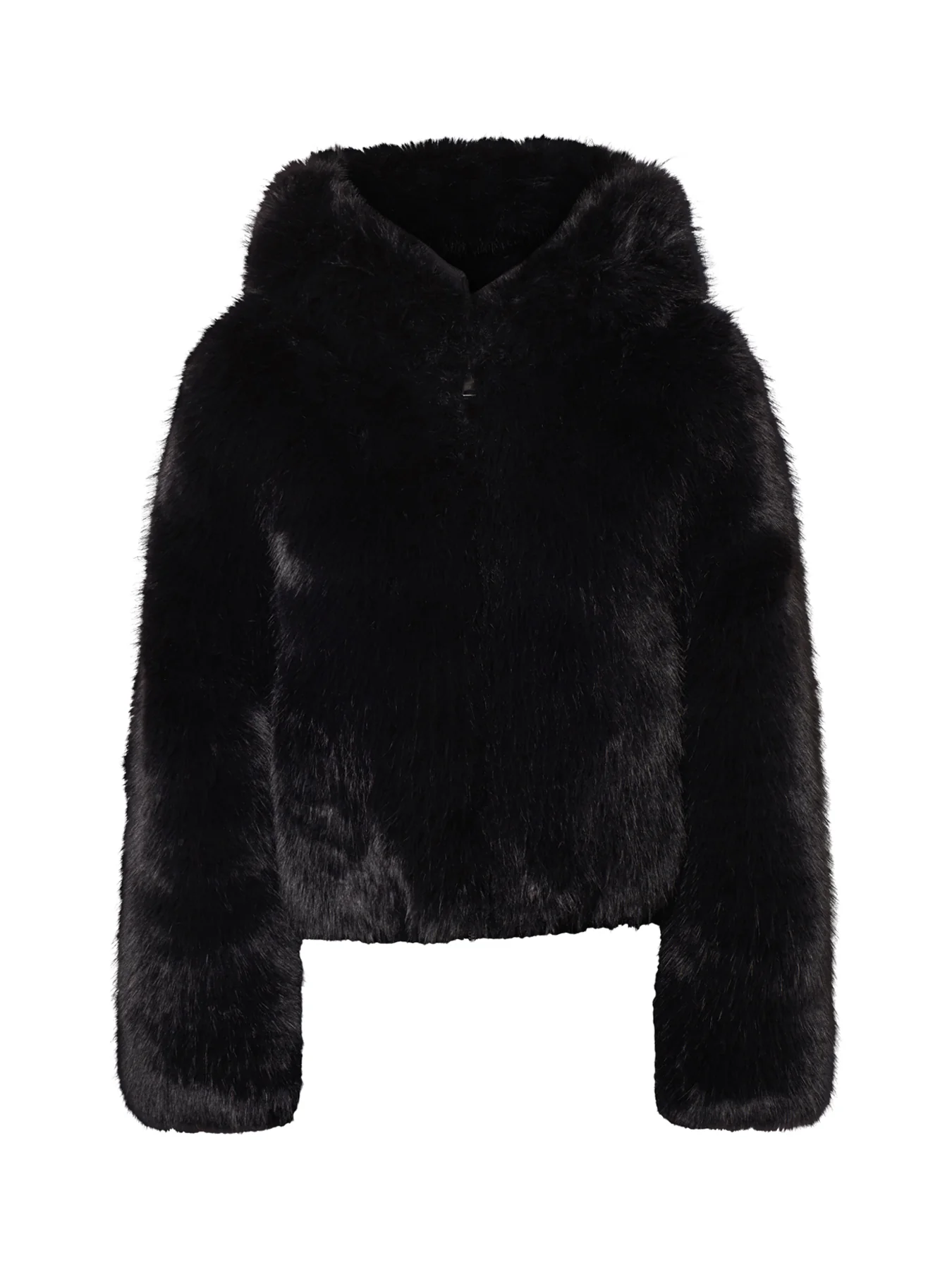 Louder Please Faux-Fur Jacket Black