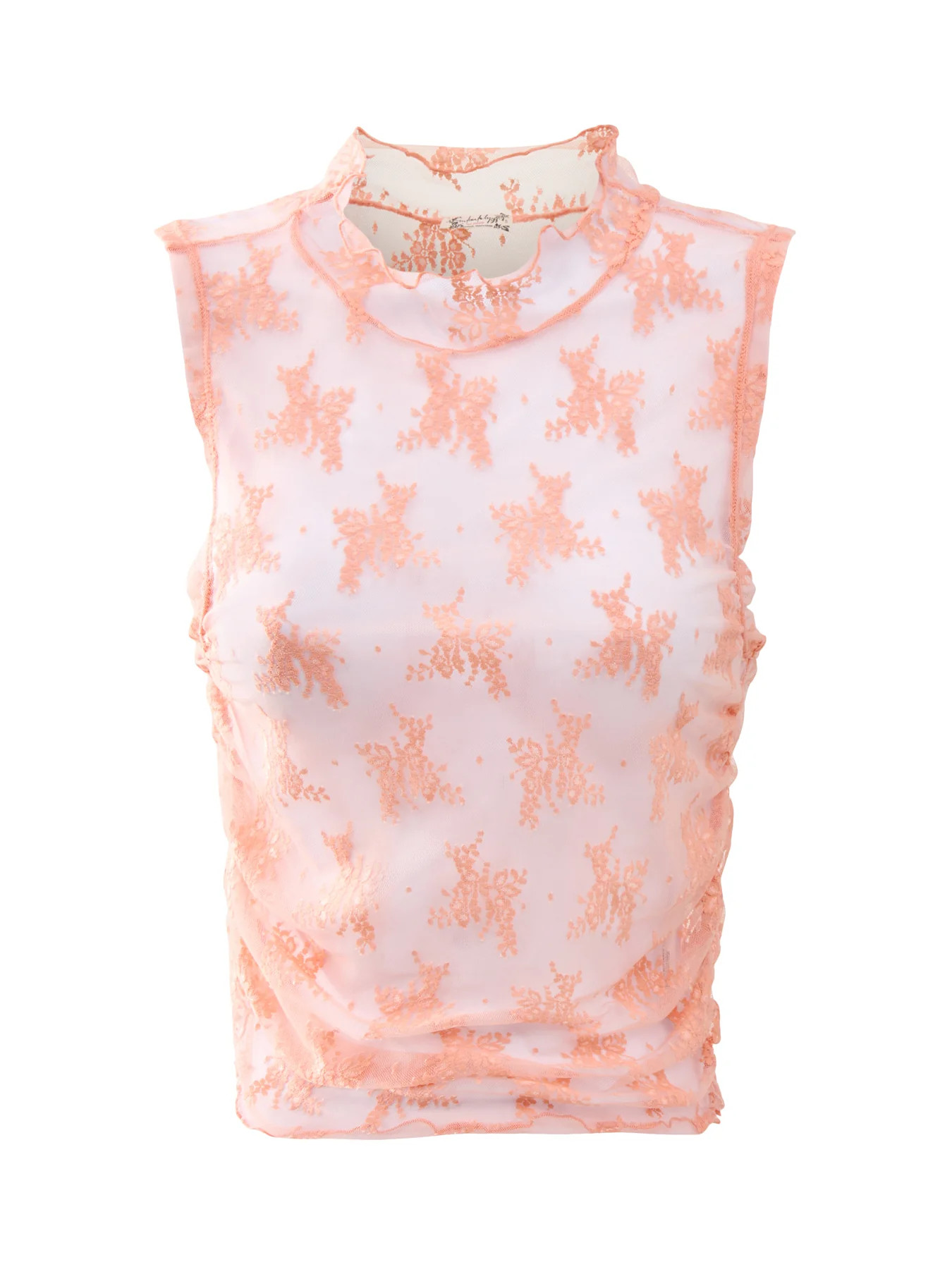 Solid Nice Try Muscle Tank Lace Sheer