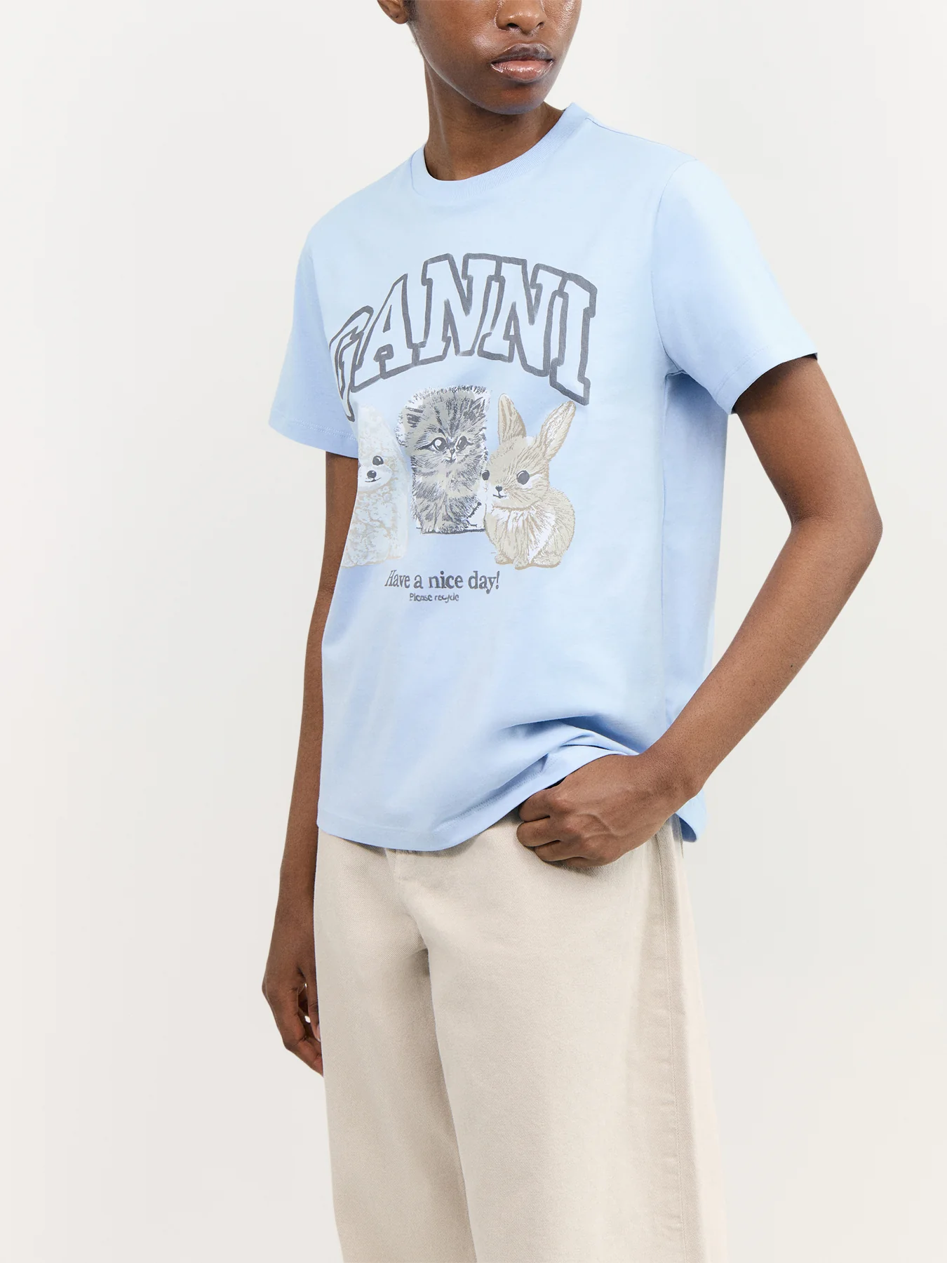 Basic Cotton Jersey Animals Relaxed T-shirt - Image 4