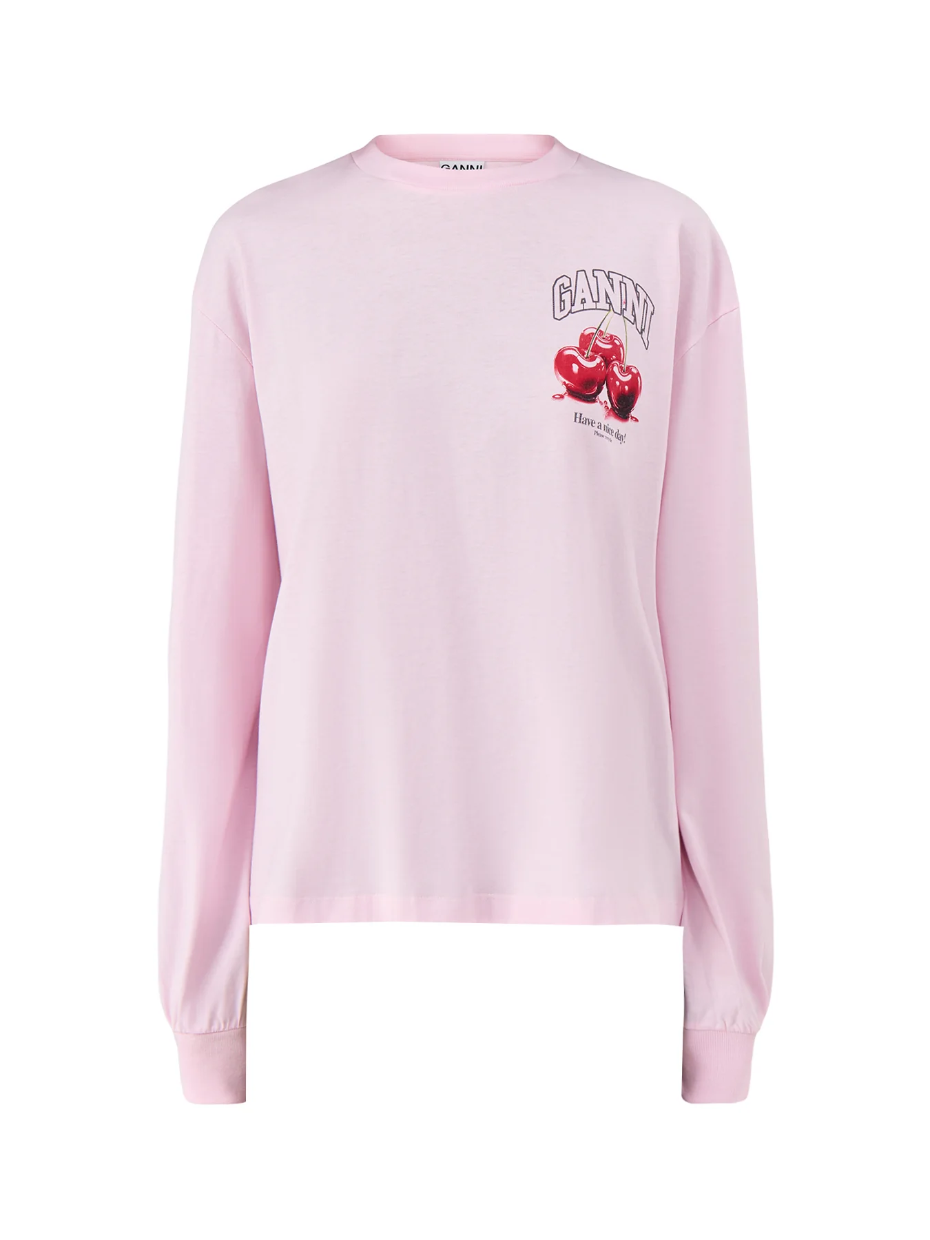 Long-Sleeve Cotton Jersey Top Pink