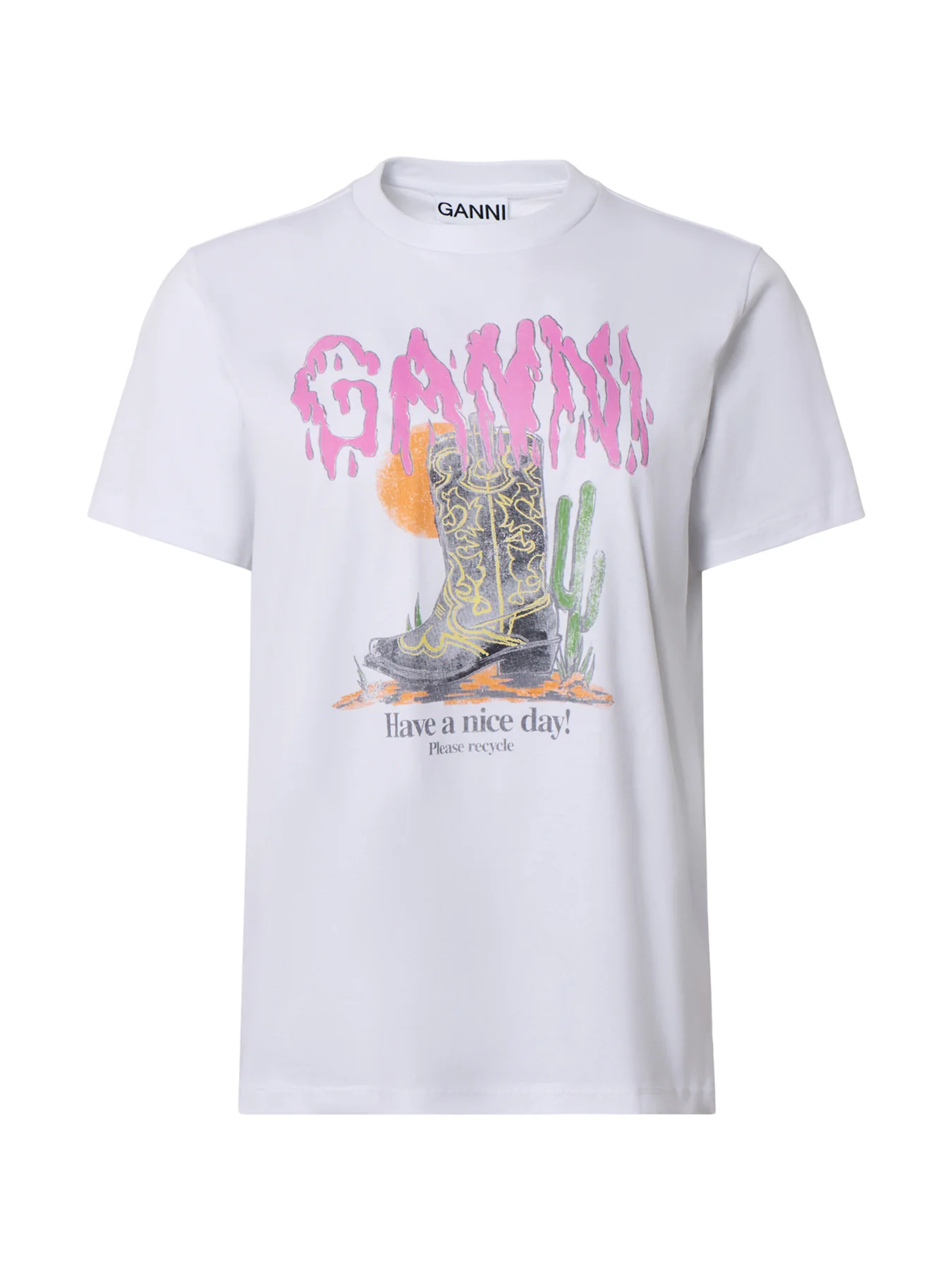 Boots Print Short-Sleeve Jersey T-Shirt White