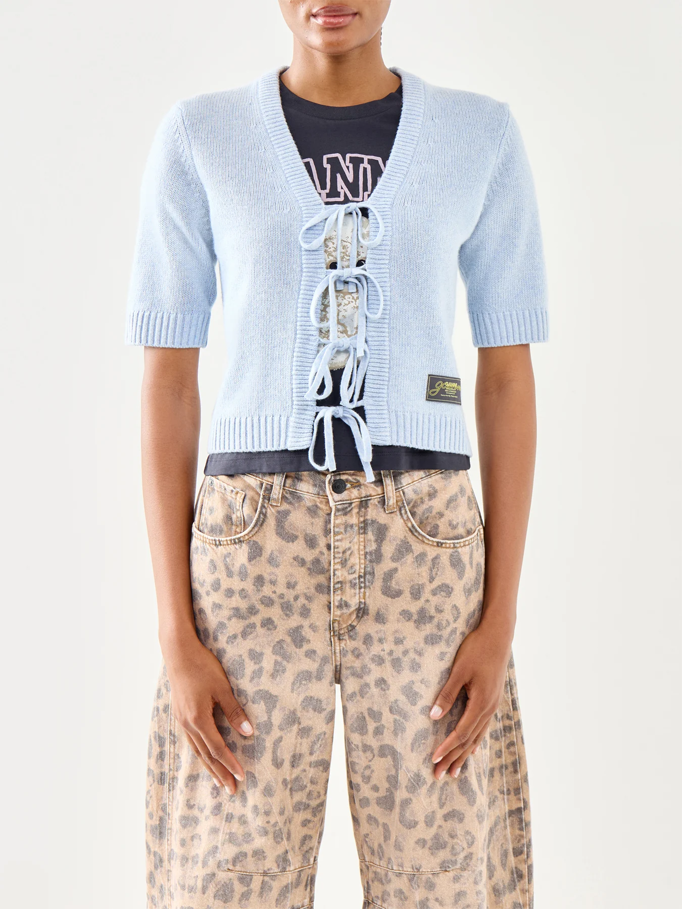 Future Wool Mix Short Sleeve Cardigan - Image 4