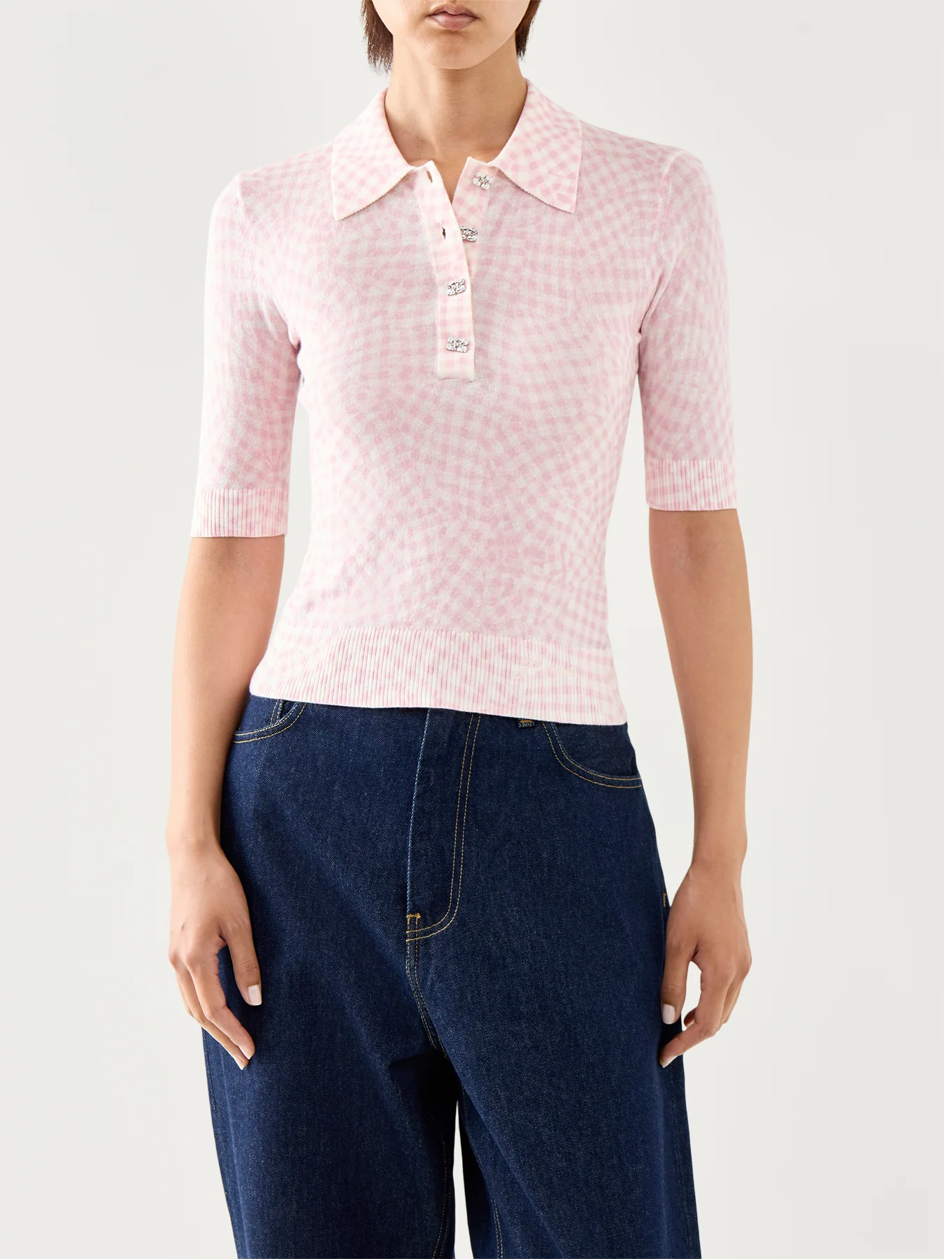 Sheer Cotton Printed Polo - Image 4