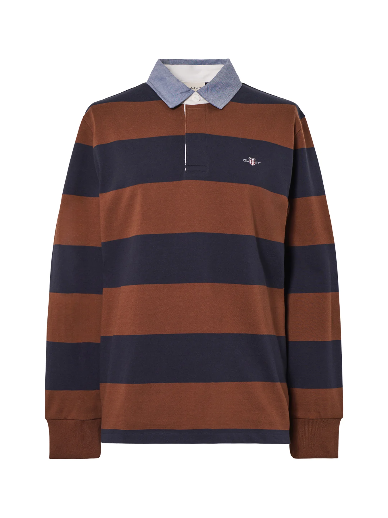 Chambray Stripe Heavy Rugger Brown