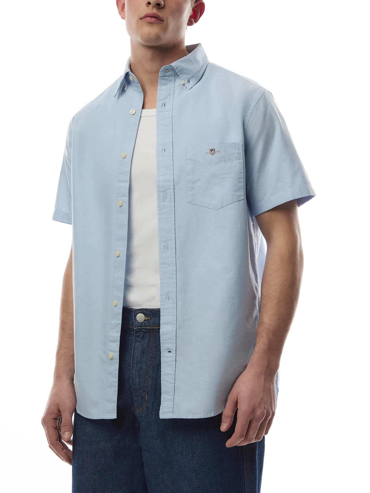 Regular Fit Classic Oxford Short Sleeve Shirt - Image 3