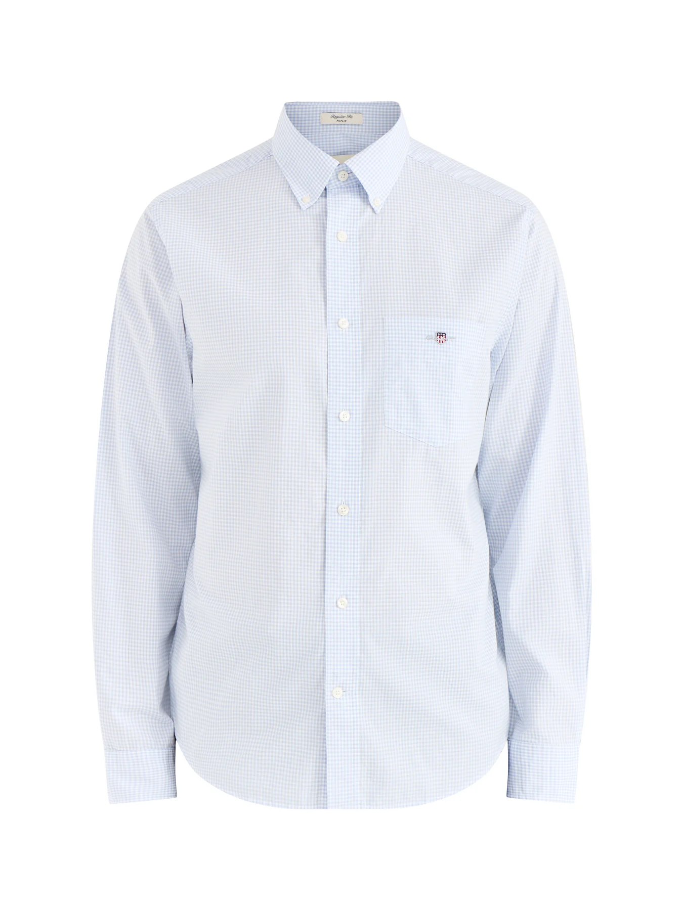 Classic Poplin Gingham Shirt Blue