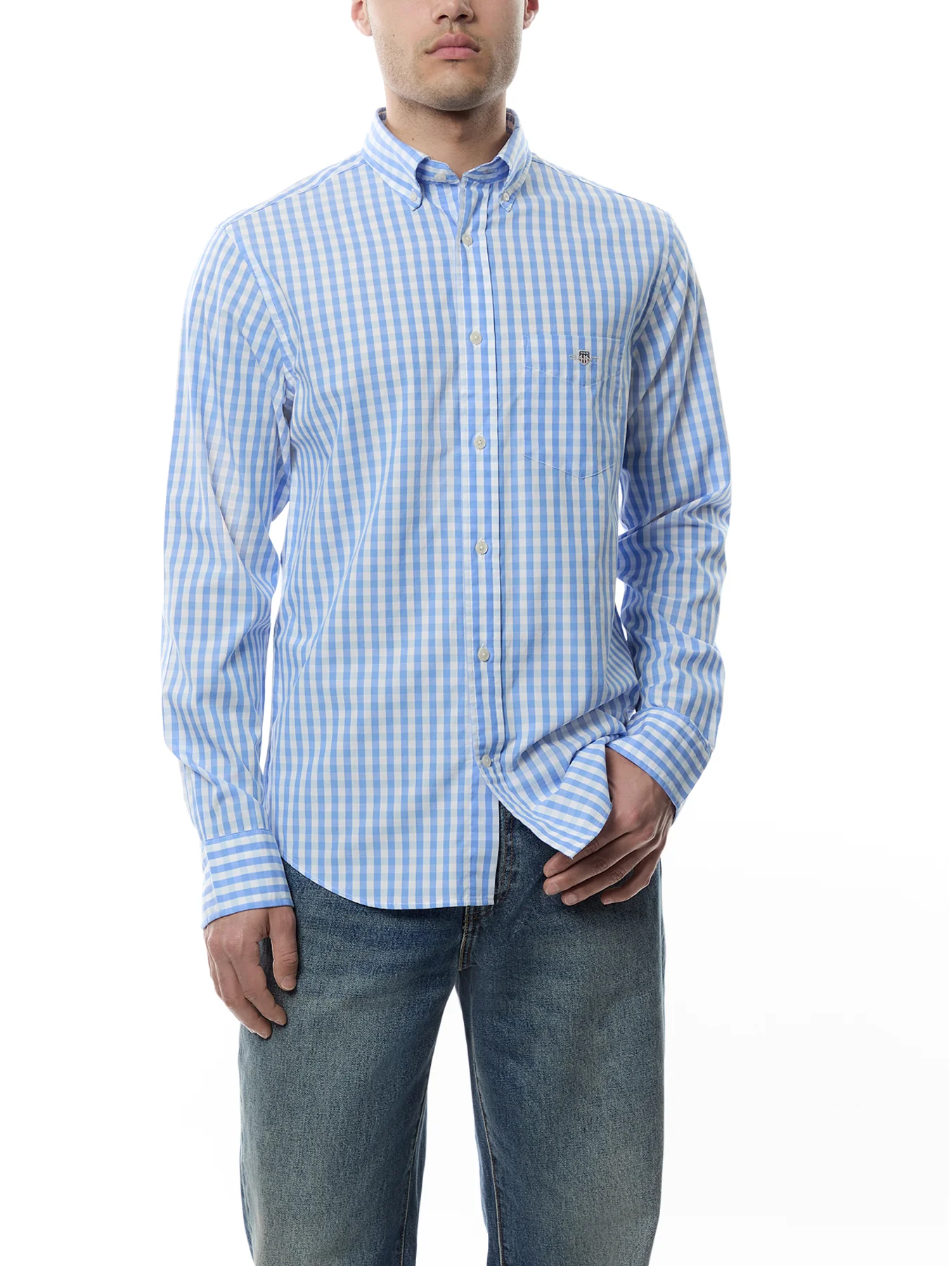 Classic Poplin Gingham Shirt - Image 4