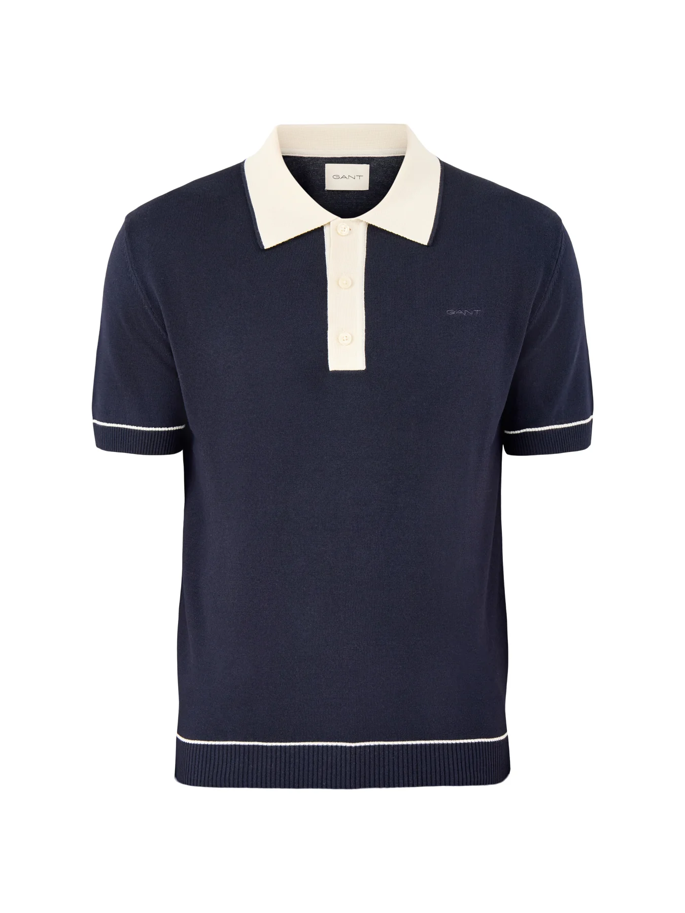 GANT Cotton Modal Polo Shirt Evening Blue