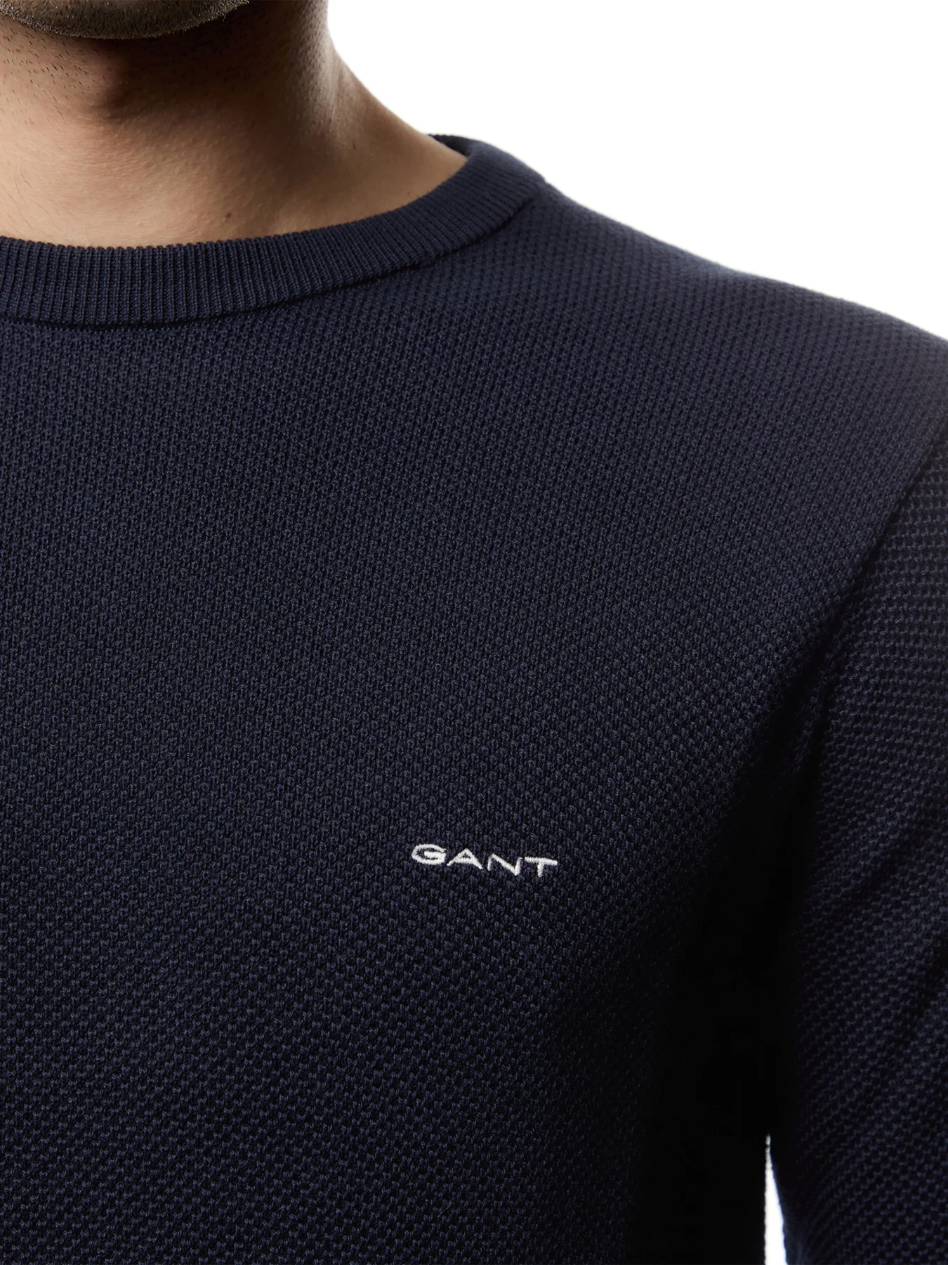Cotton Pique Crew Neck Knit - Image 3