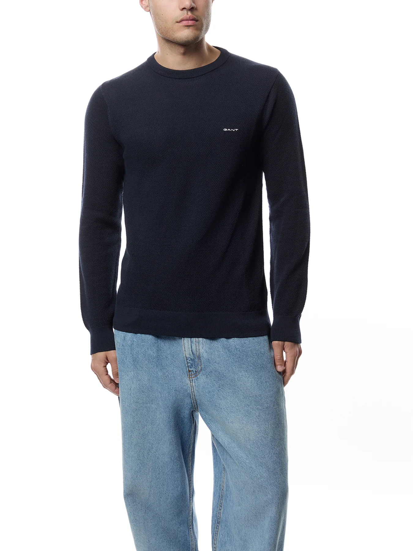 Cotton Pique Crew Neck Knit - Image 4