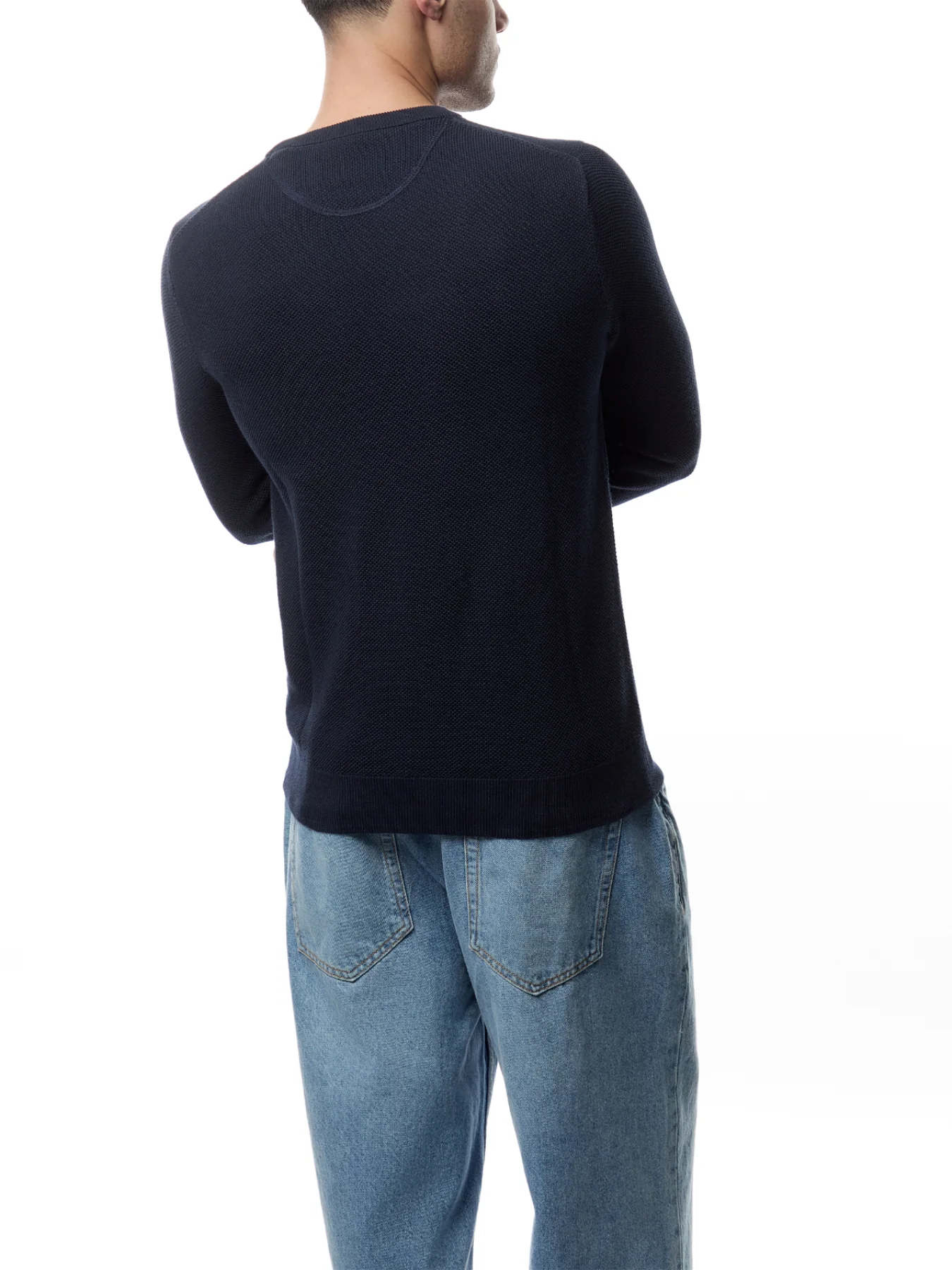 Cotton Pique Crew Neck Knit - Image 5