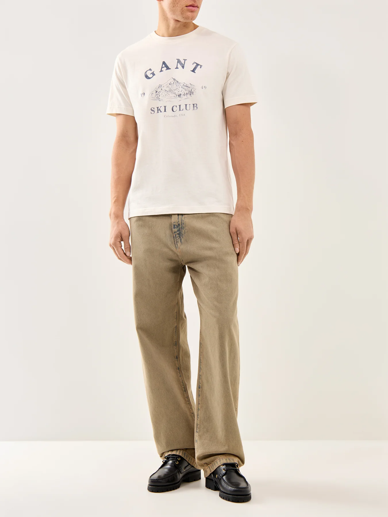 Graphic Ski T-Shirt Cream - Image 2
