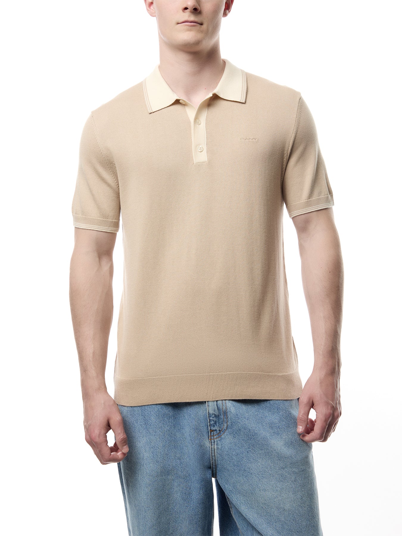 Modal Blend Knitted Polo - Image 4