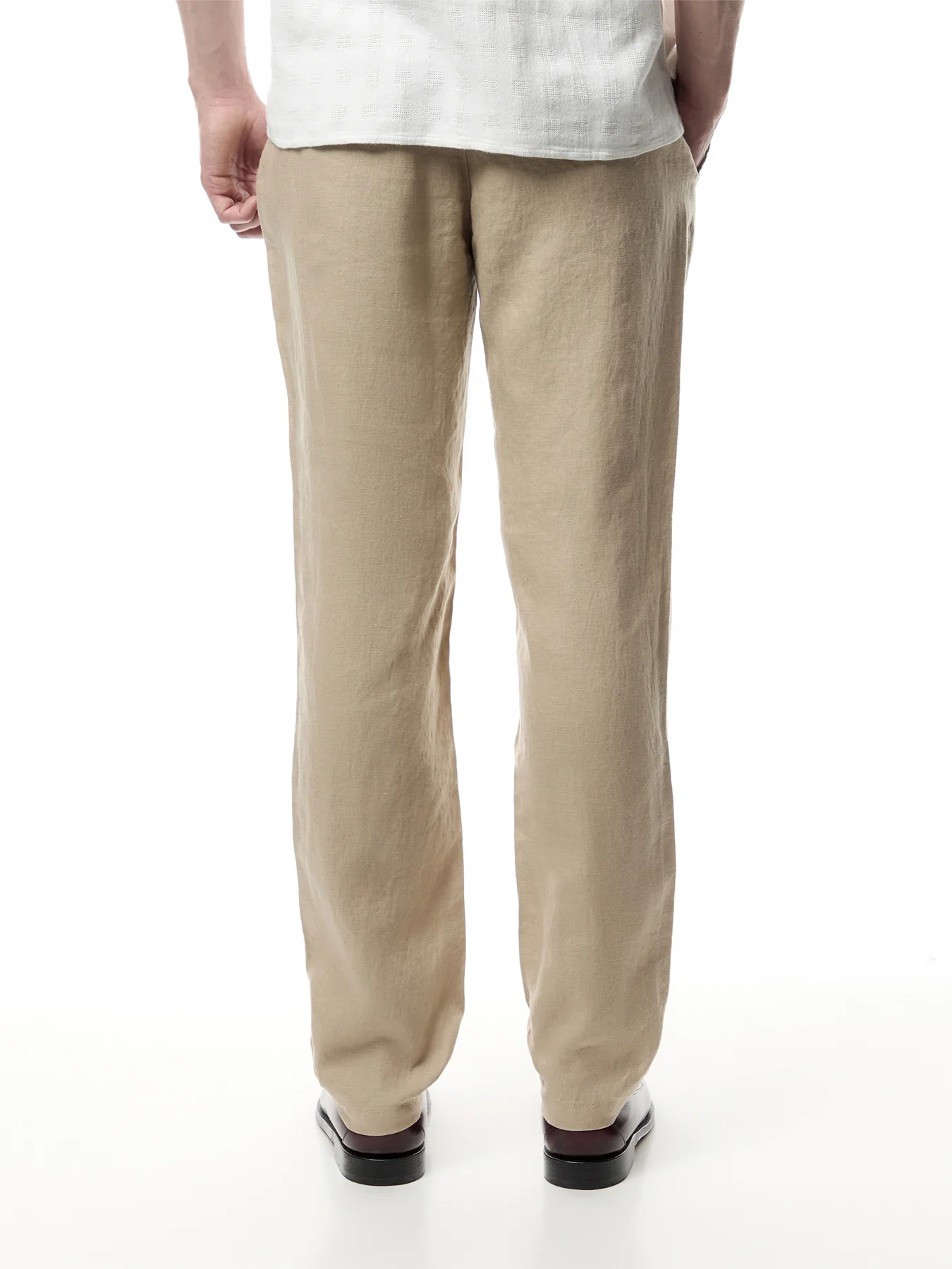 Relaxed Fit Linen Drawstring Pants - Image 5