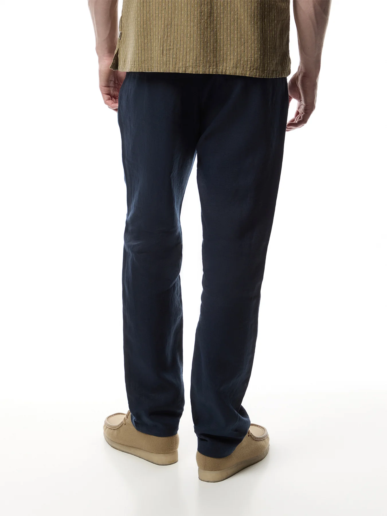 Relaxed Fit Linen Drawstring Pants - Image 5