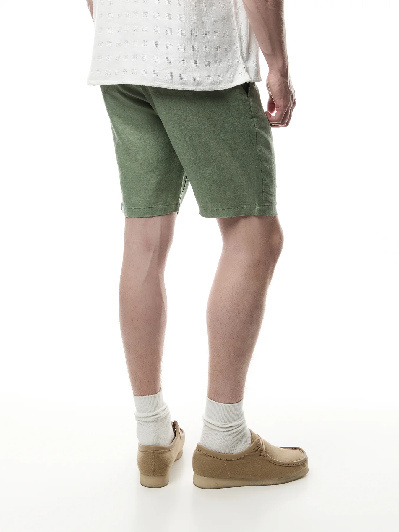 Relaxed Fit Linen Drawstring Shorts - Image 5
