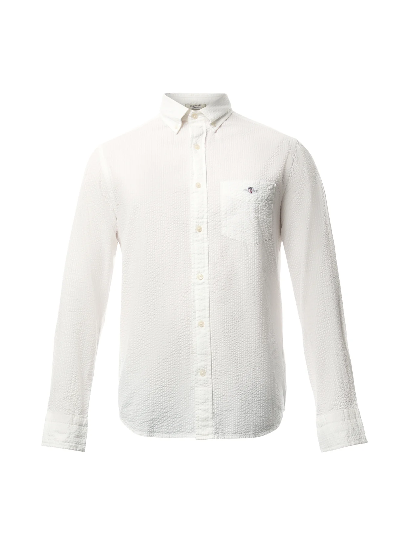 Regular Solid Seersucker Shirt