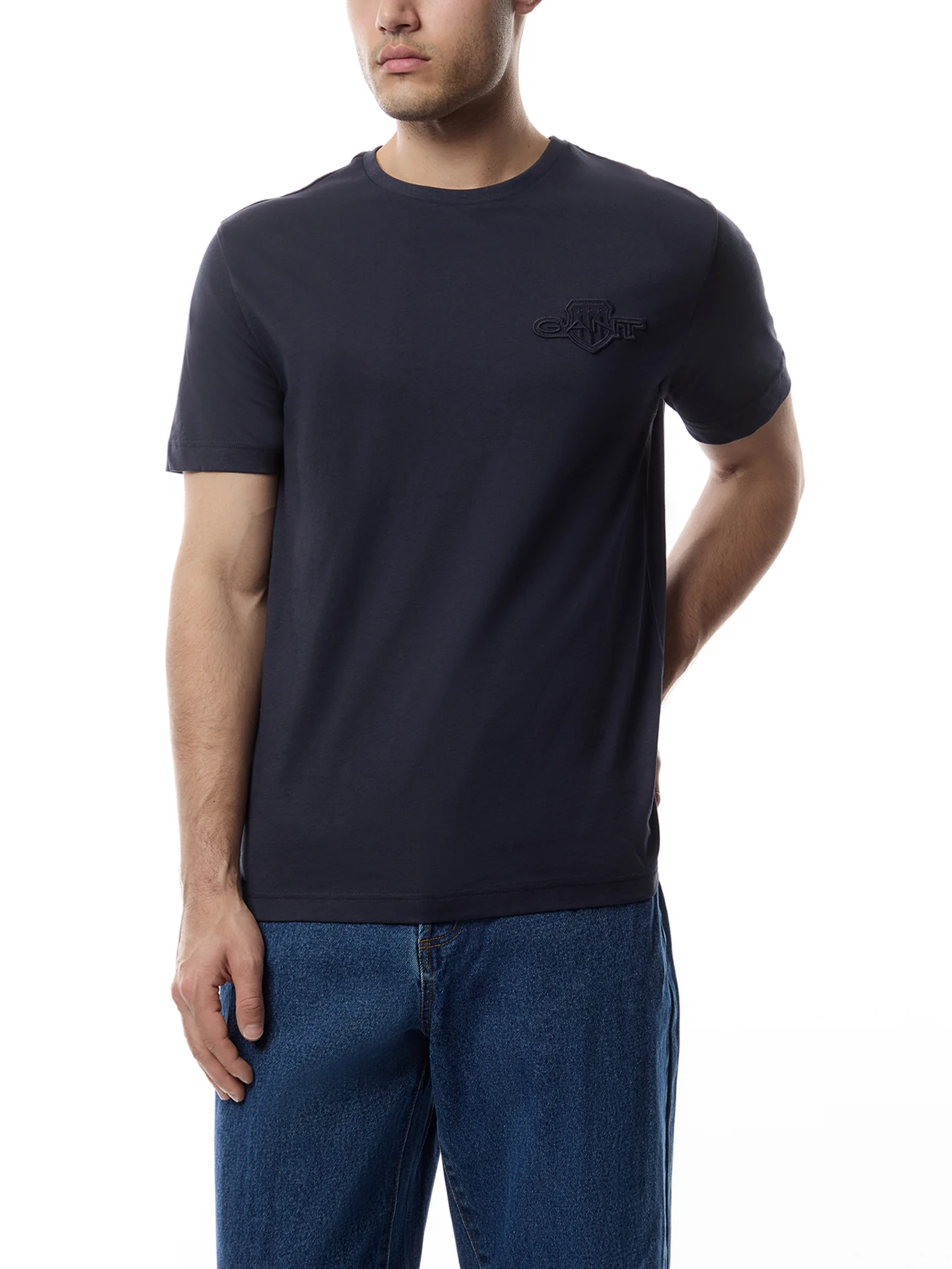 Tonal Shield Evening Blue T-Shirt - Image 4