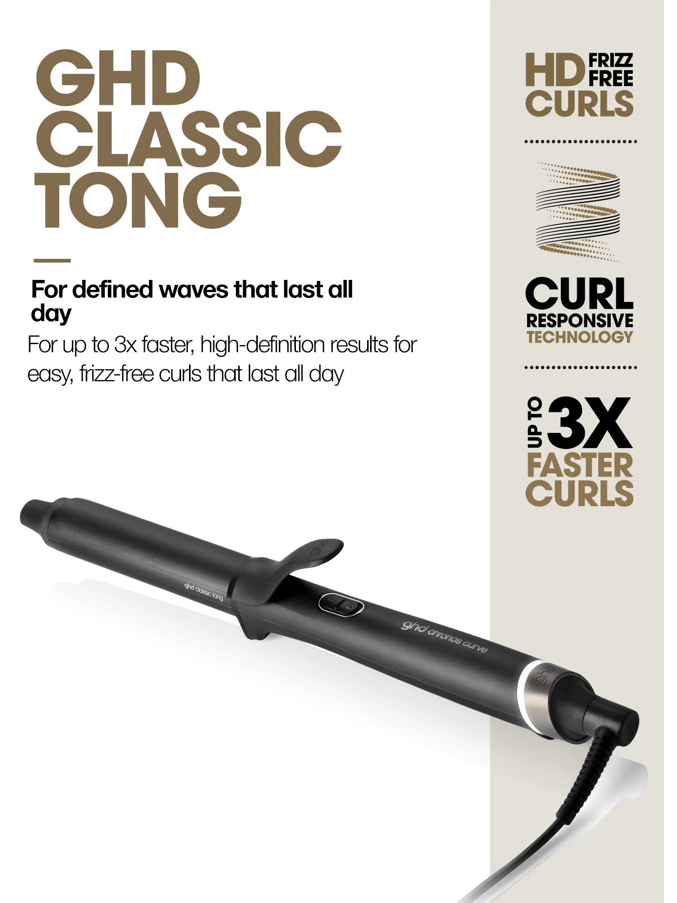 Chronos Curve Classic Tong- 26mm Hair Curler - Image 3