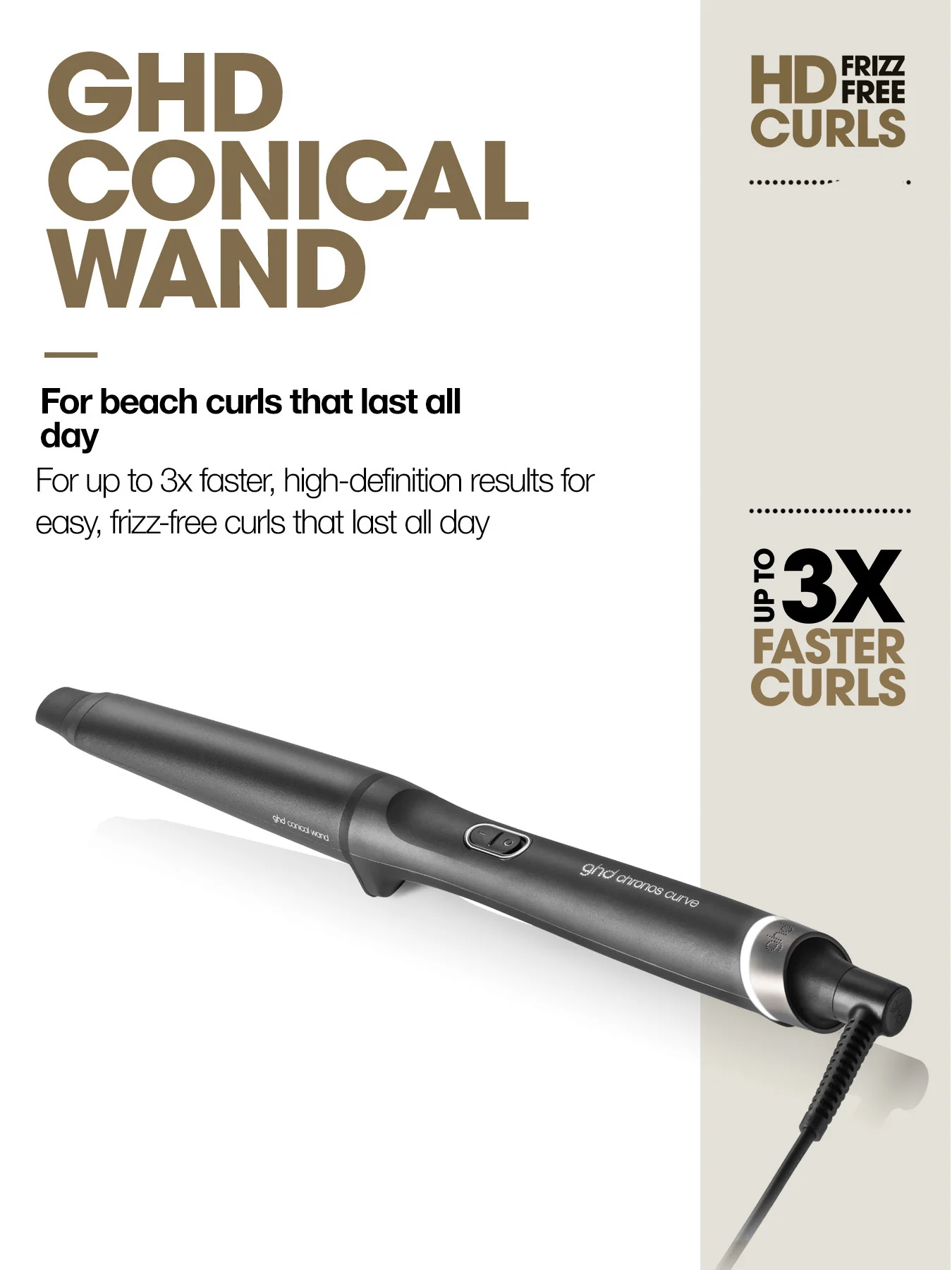 Chronos Curve Conical Wand - 28-23mm Hair Curler - Image 2