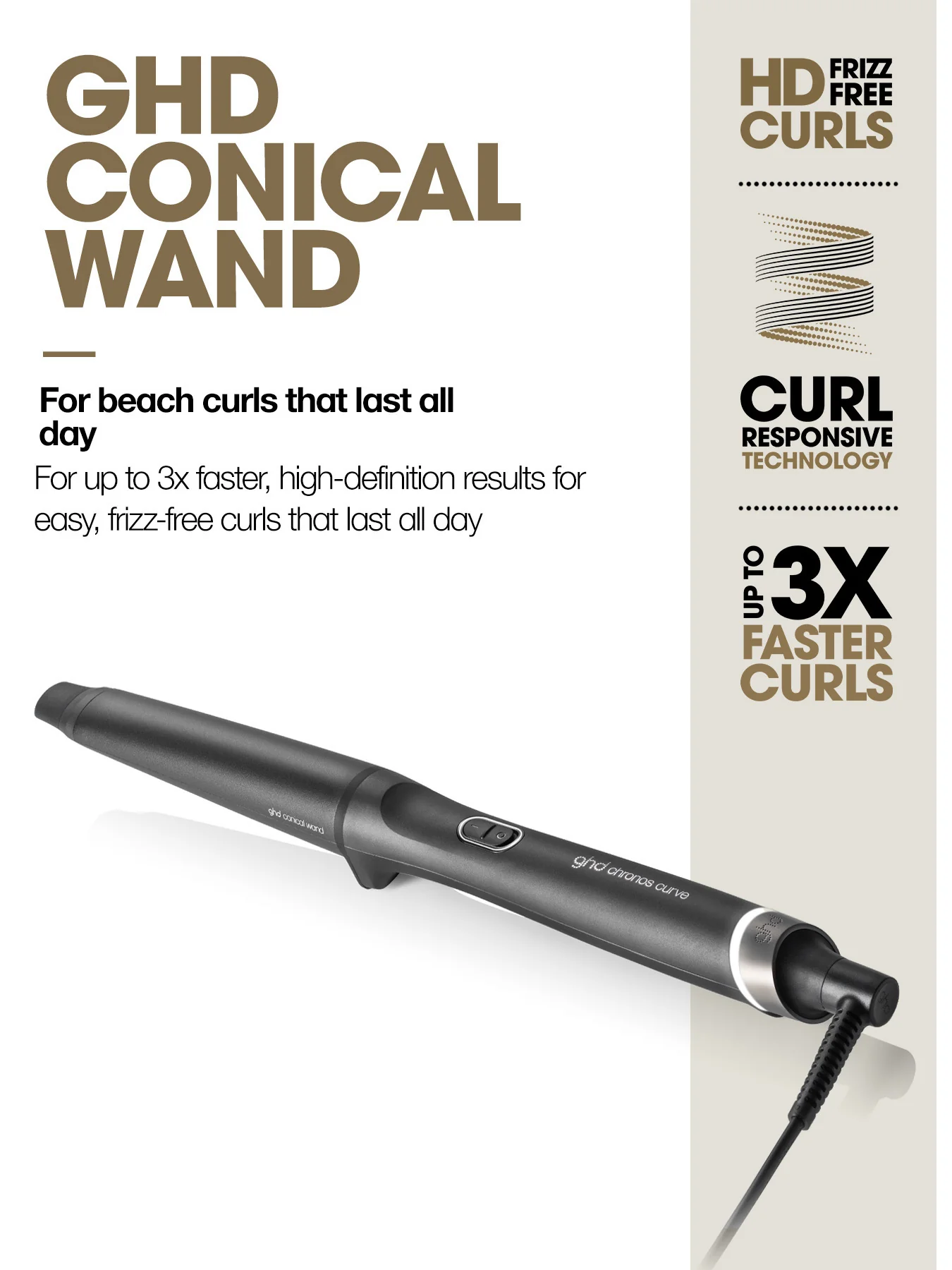 Chronos Curve Max Wand - 38mm Hair Curler - Image 3