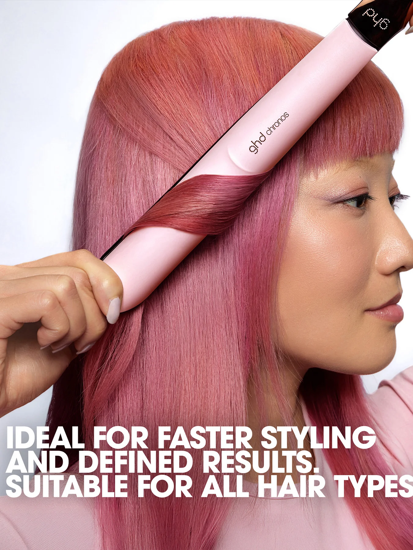 Chronos Charity Limited Edition Hair Straightener in Pink Sorbet - Image 4