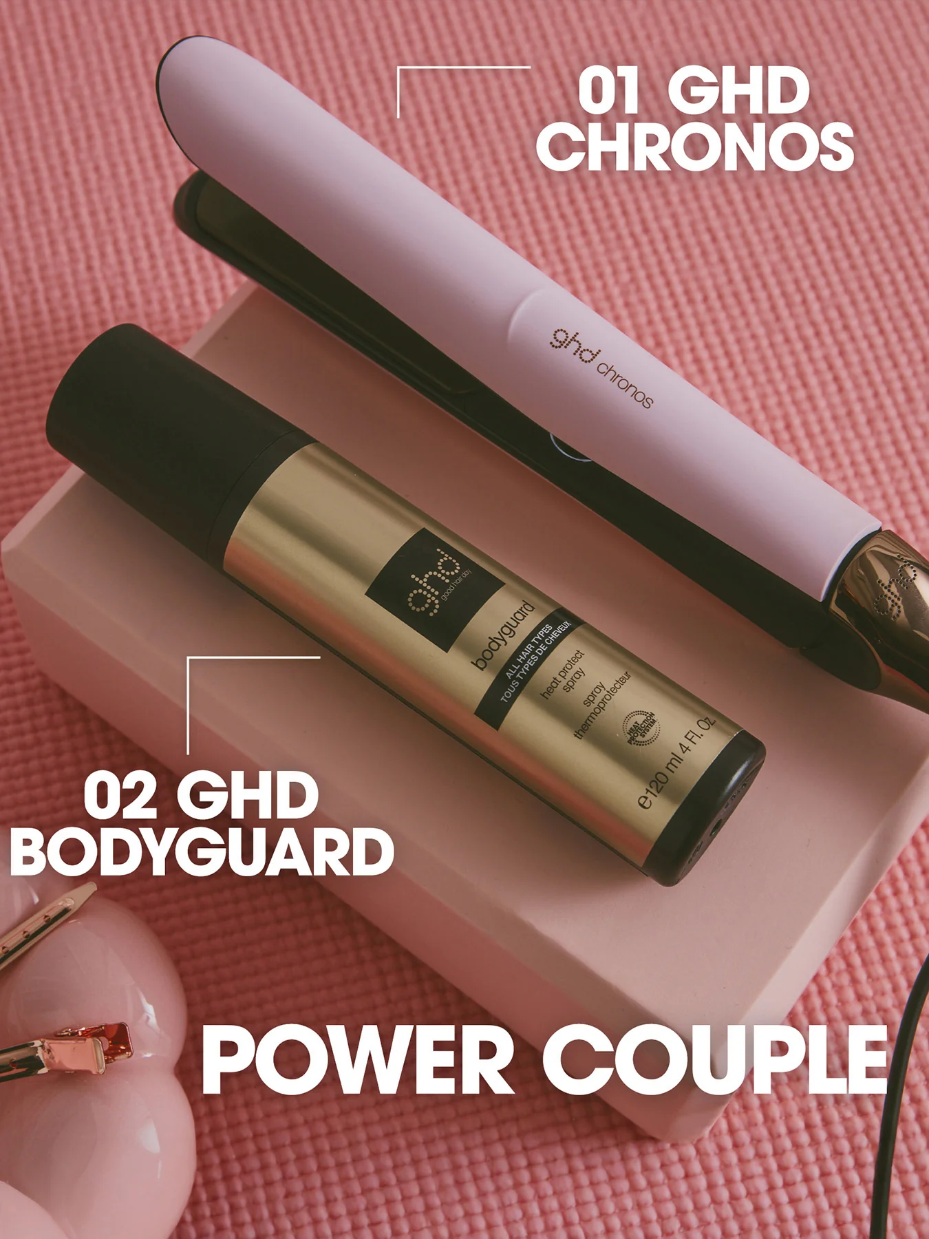 Chronos Charity Limited Edition Hair Straightener in Pink Sorbet - Image 6