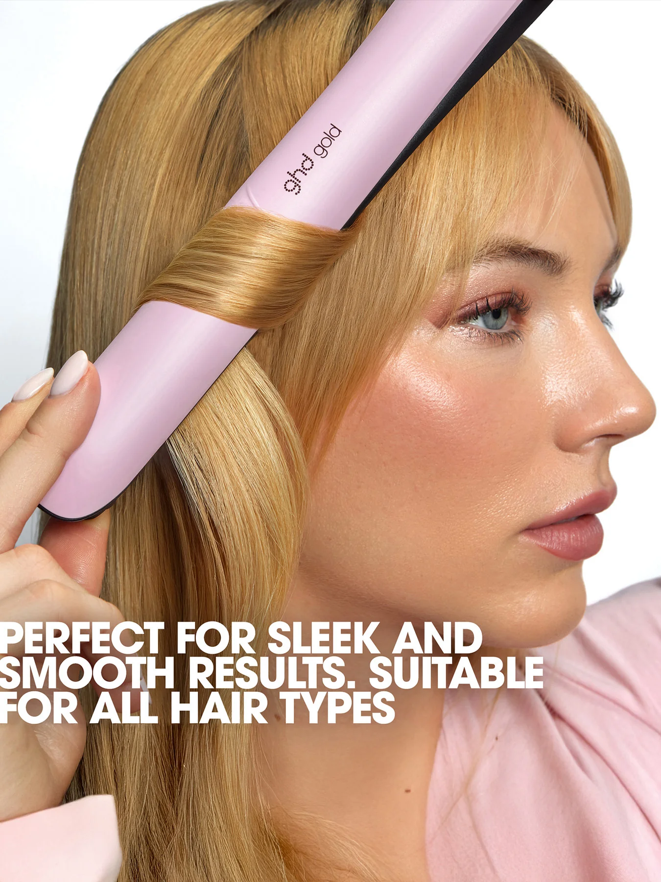 Gold Charity Limited Edition Hair Straightener in Pink Sorbet - Image 5