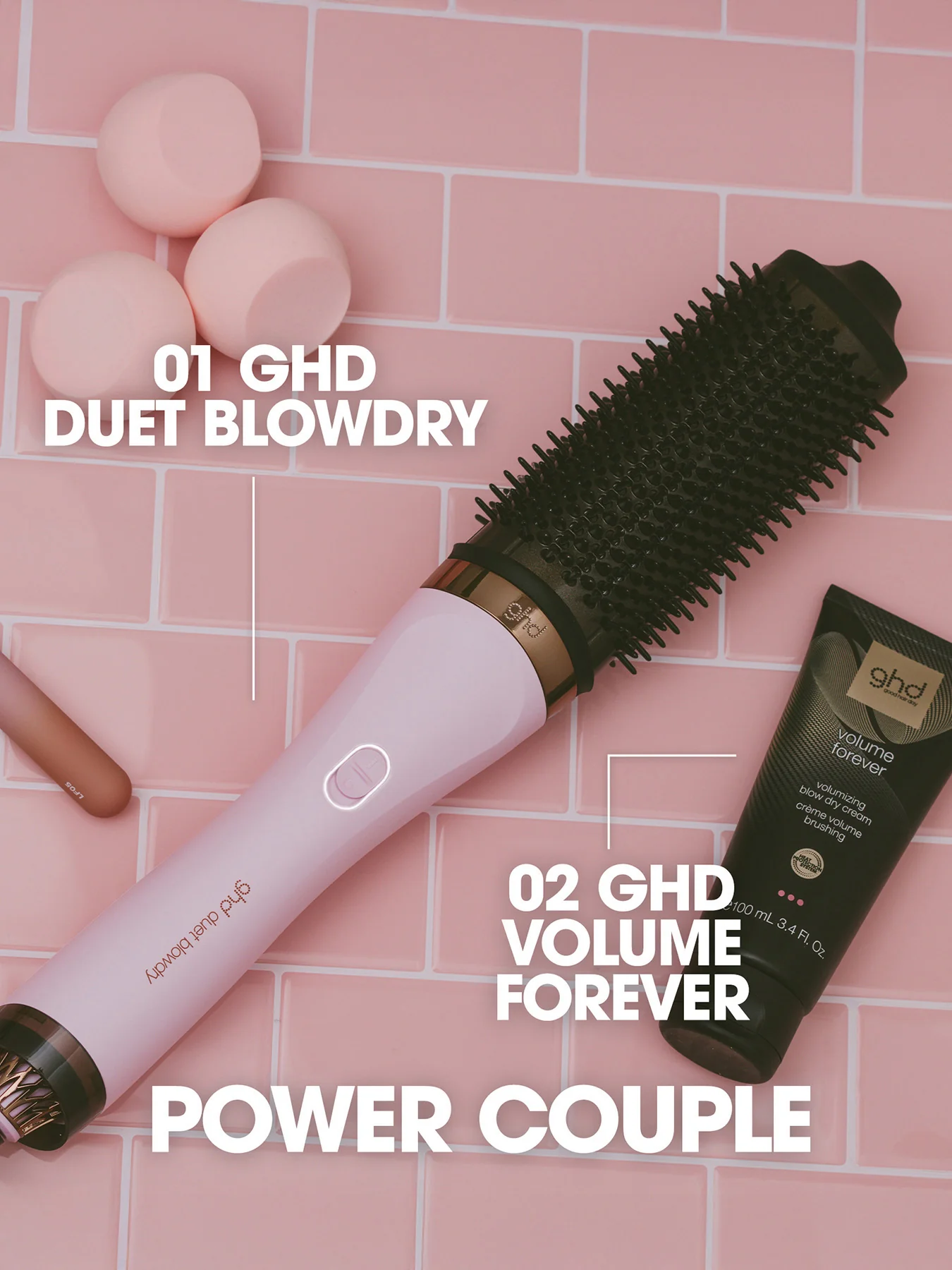 Duet Blowdry Charity Limited Edition Hair Dryer Brush in Pink Sorbet - Image 7