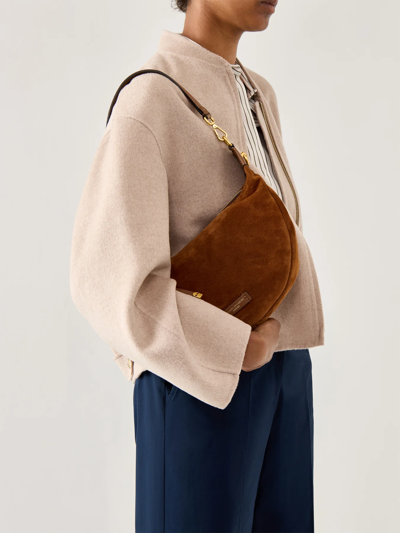 Aisha Suede Crescent Crossbody - Image 2