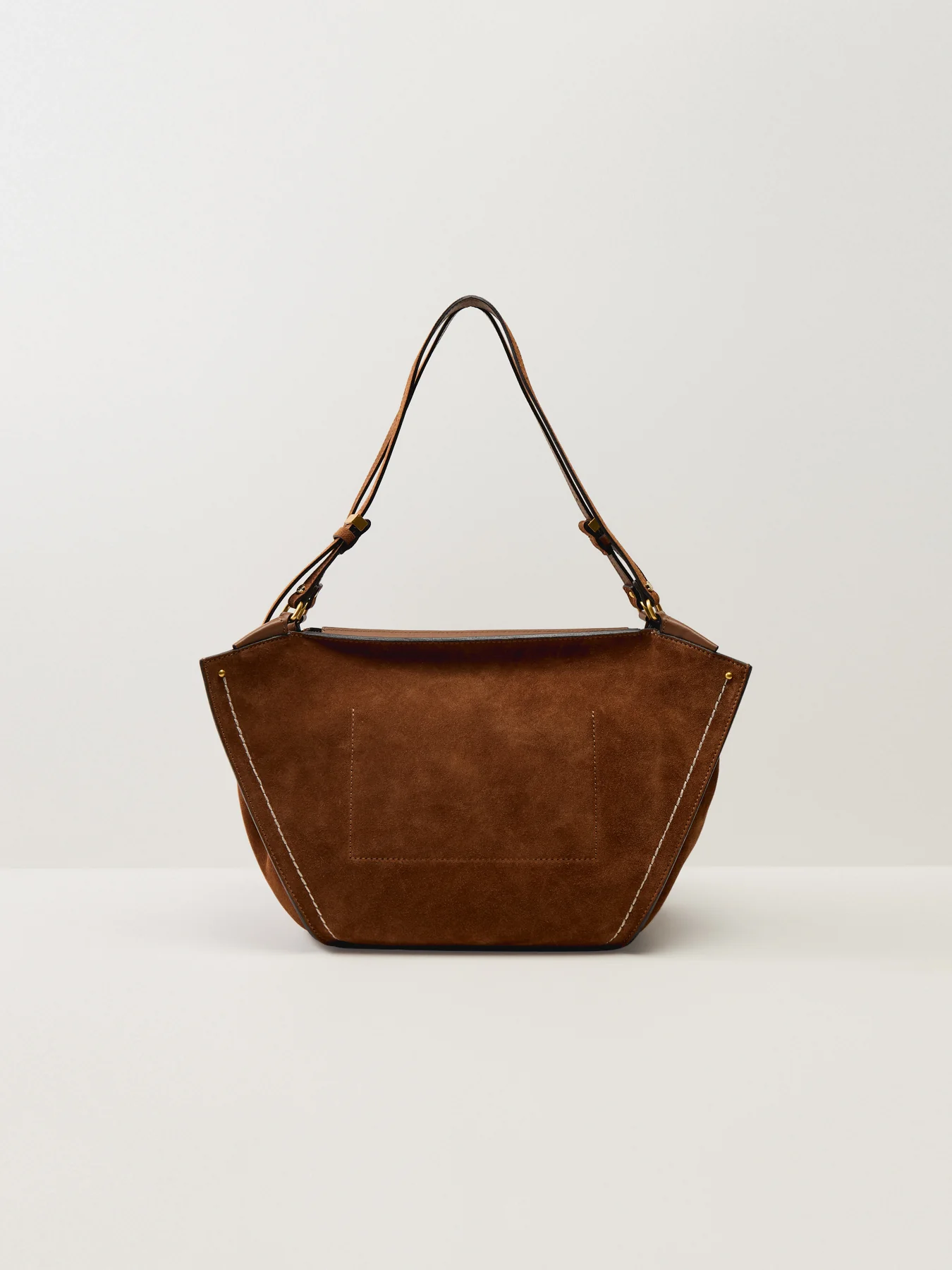 Bloom Suede Shoulder Tote Cognac - Image 3