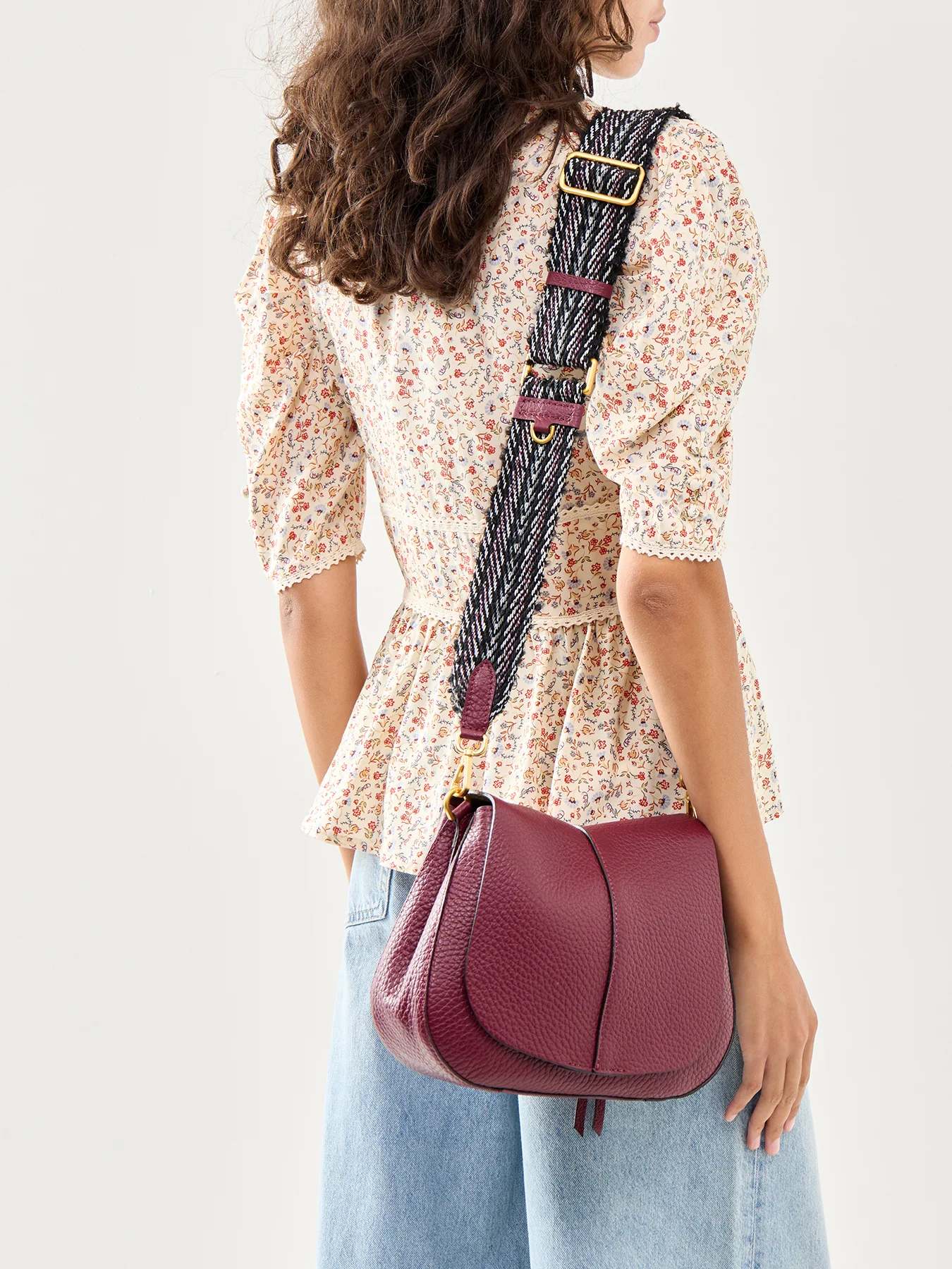New Helena Round Crossbody Wine - Image 2