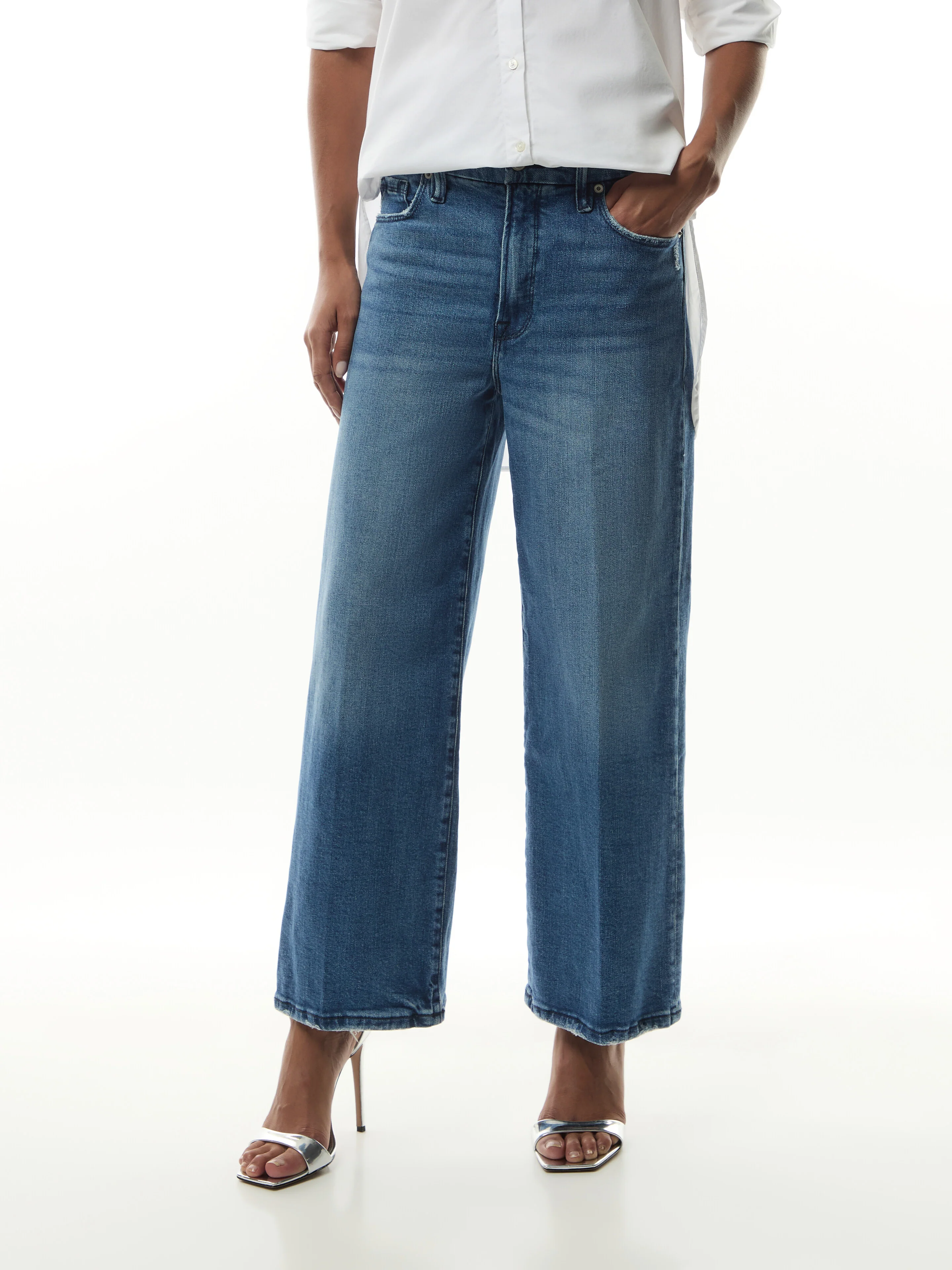 Good Waist Palazzo Crop Jeans - Image 4